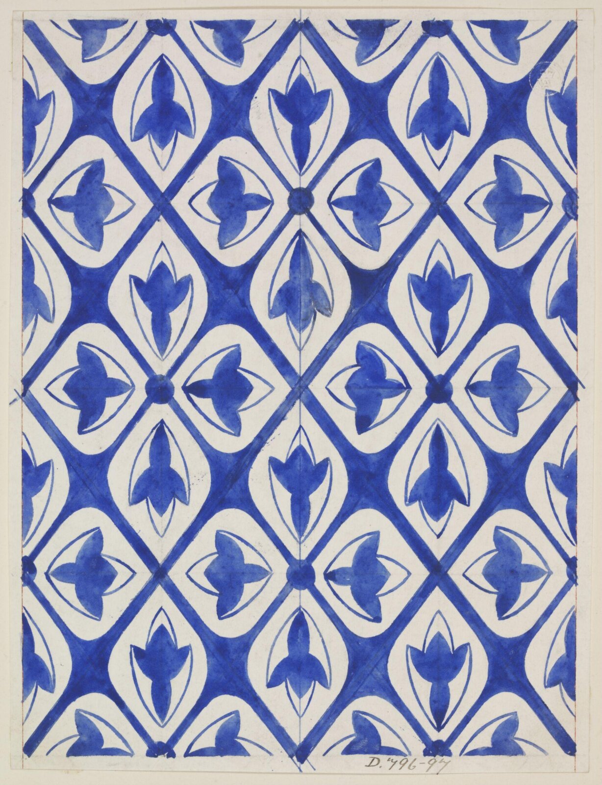 Design for wallpaper, Owen Jones, 1809 - 1874