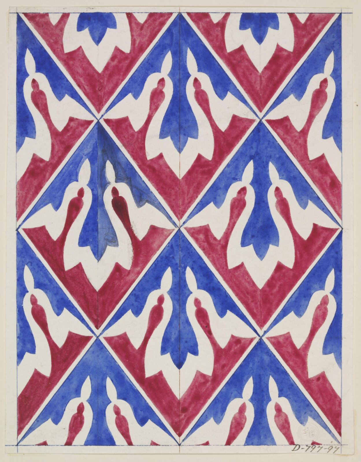 Design for a wallpaper, Owen Jones, 1809 - 1874