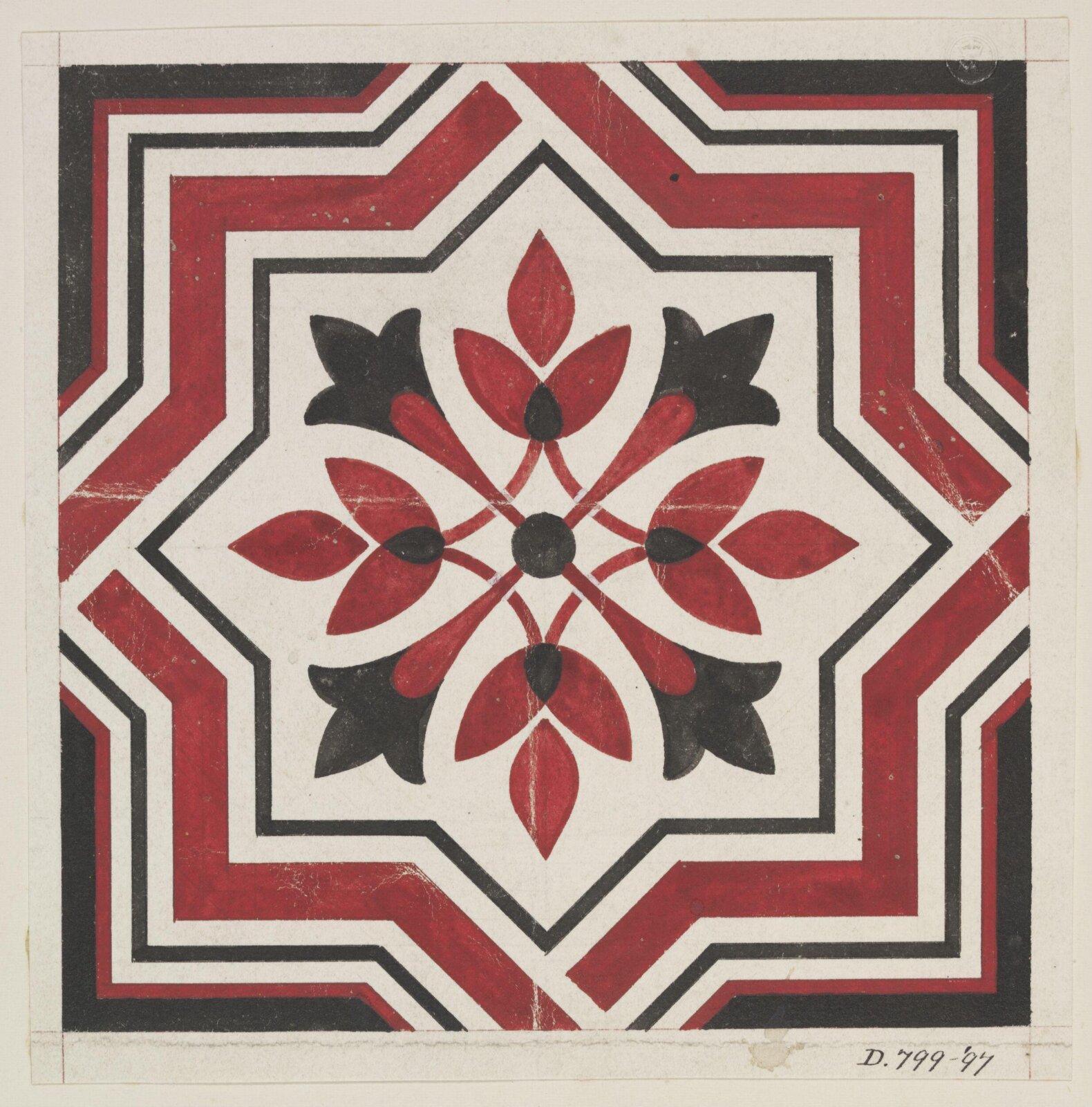 Drawing, Owen Jones, 1809-1874
