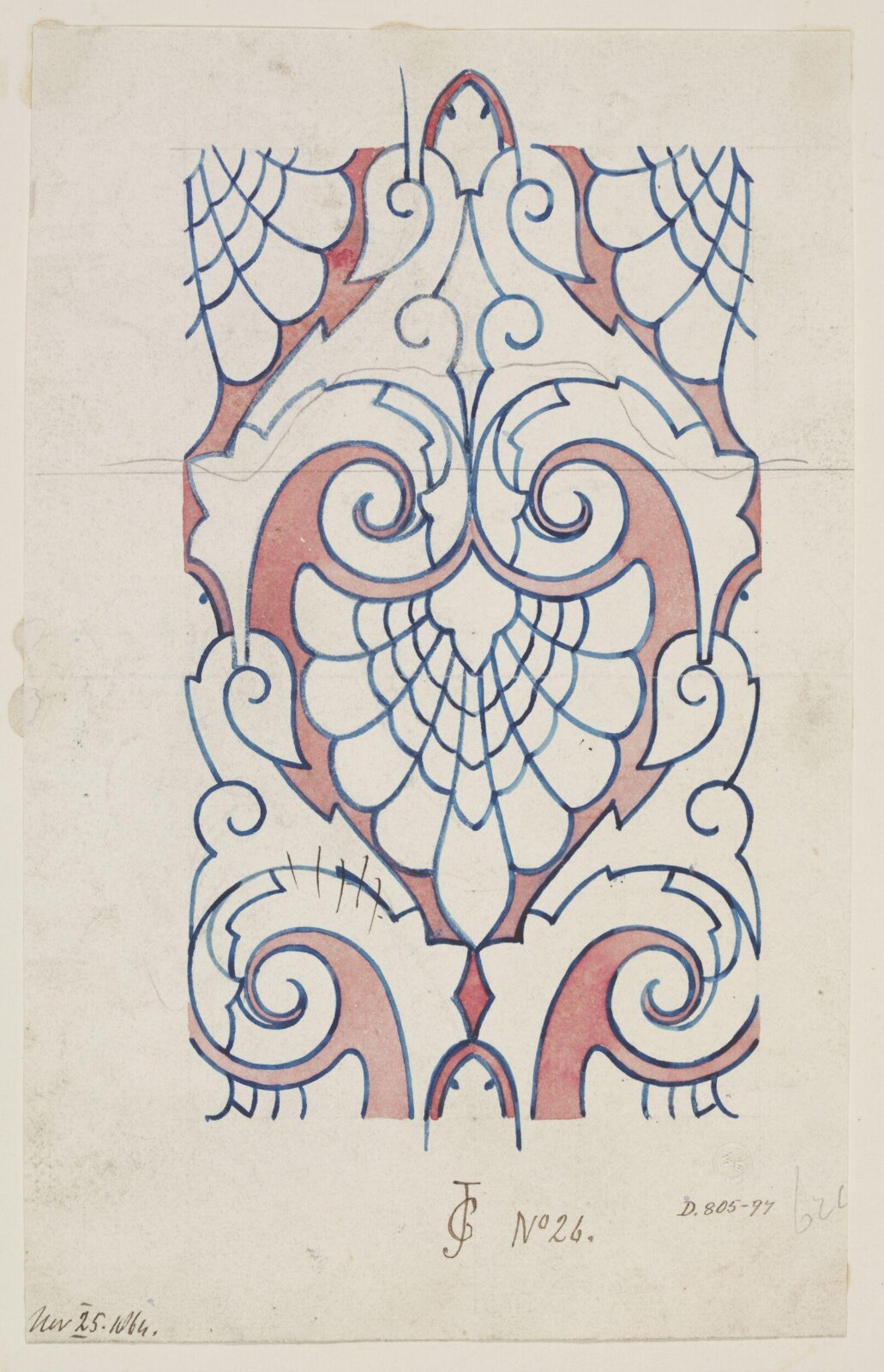 Drawing, Owen Jones, 1864