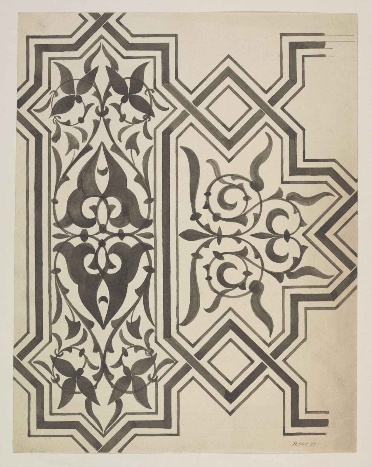 Drawing, Owen Jones, 1809-1874
