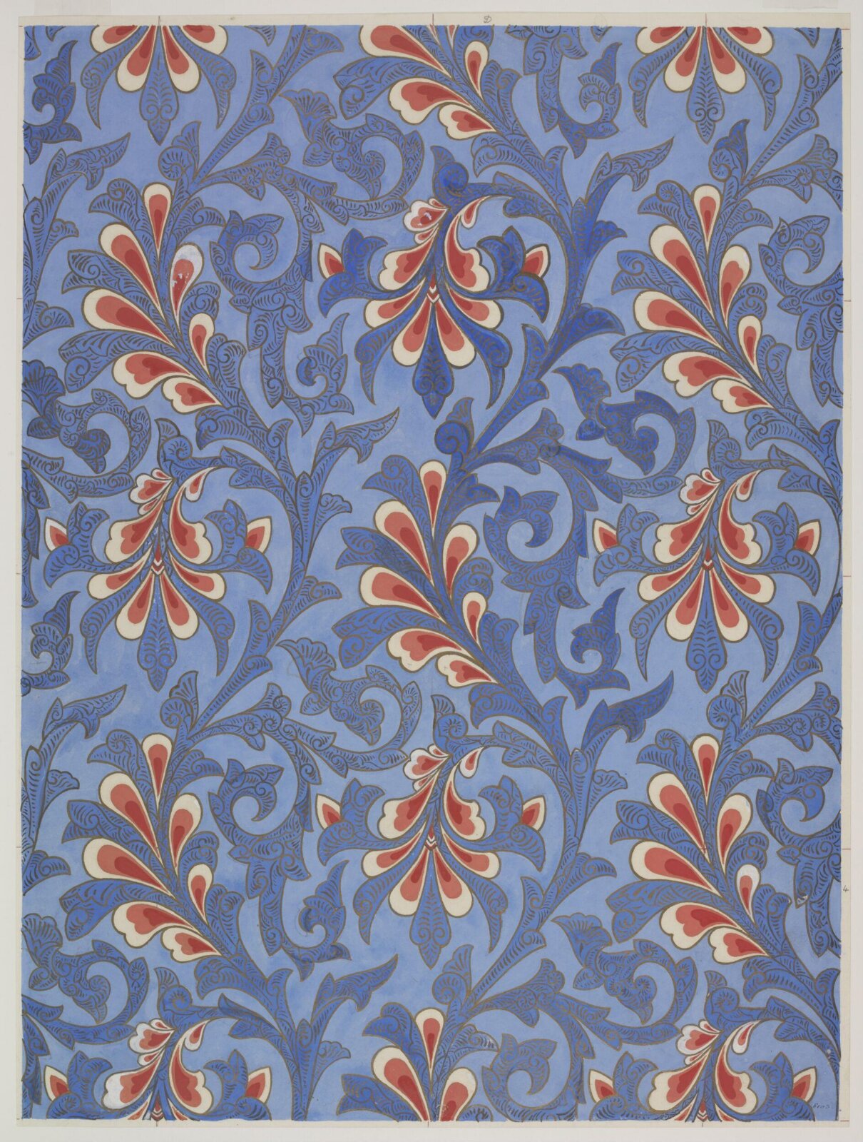 Design for wall decoration., Owen Jones, 1809 - 1874