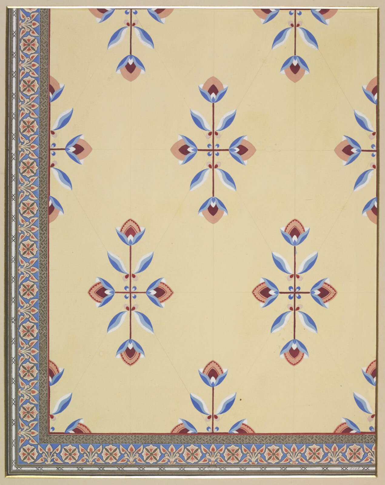 Design for wall decoration., Owen Jones, 1809 - 1874