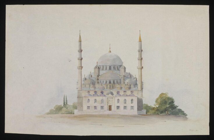 One of a number of plans, elevations and ornaments from the mosque of Suleiman, Constantinople top image