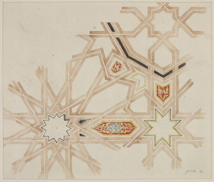 Drawing of wall decoration from the Alhambra top image