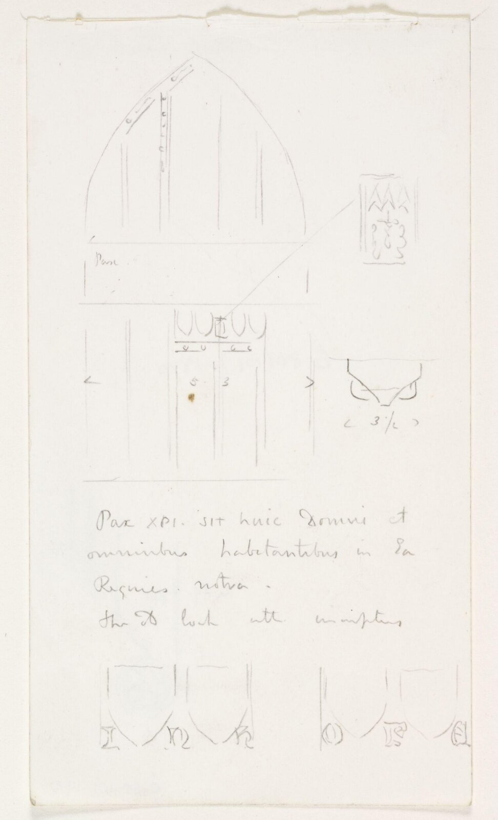 Drawing, A.W.N. Pugin, 1840-52