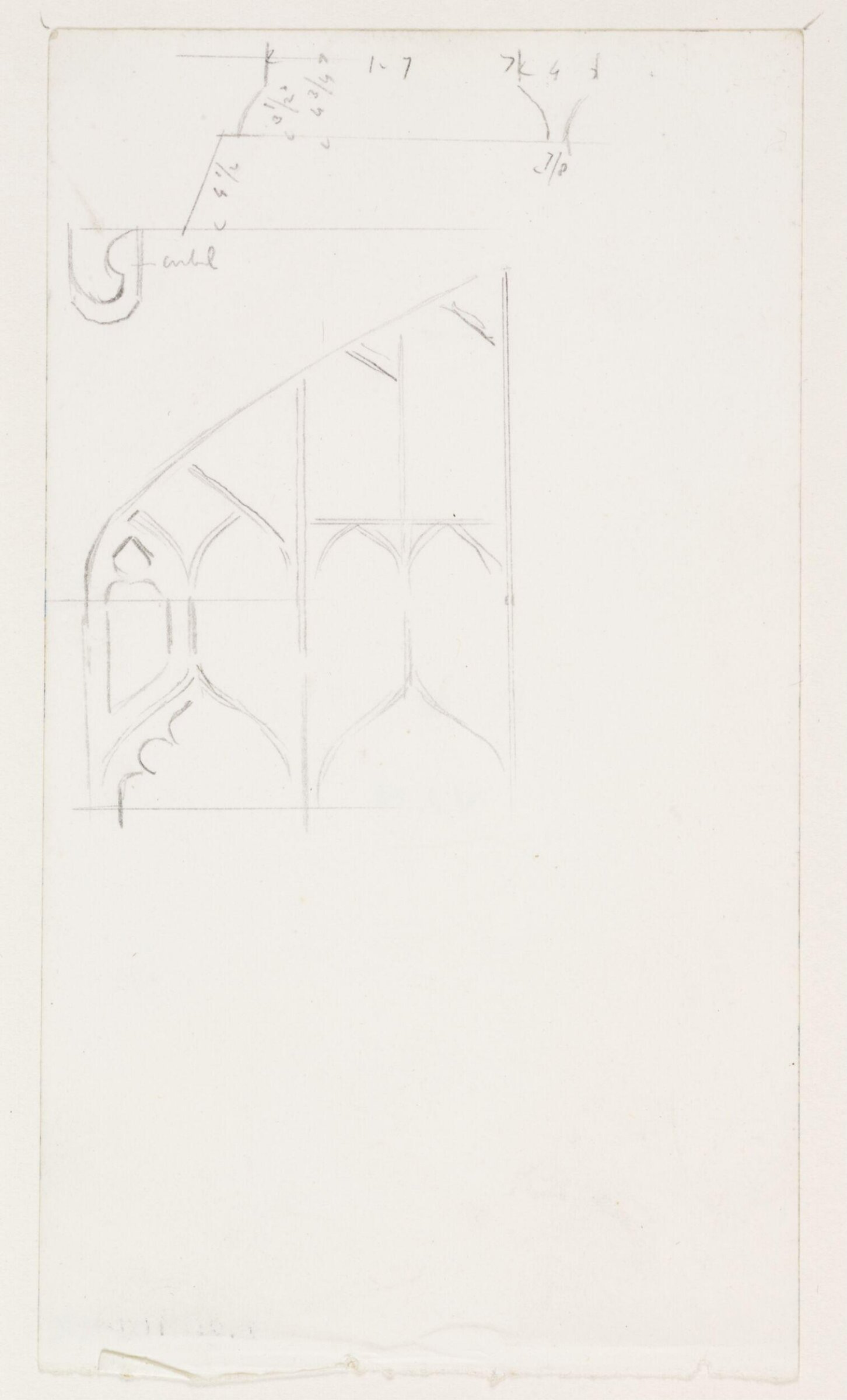 Drawing, A.W.N. Pugin, 1840-52