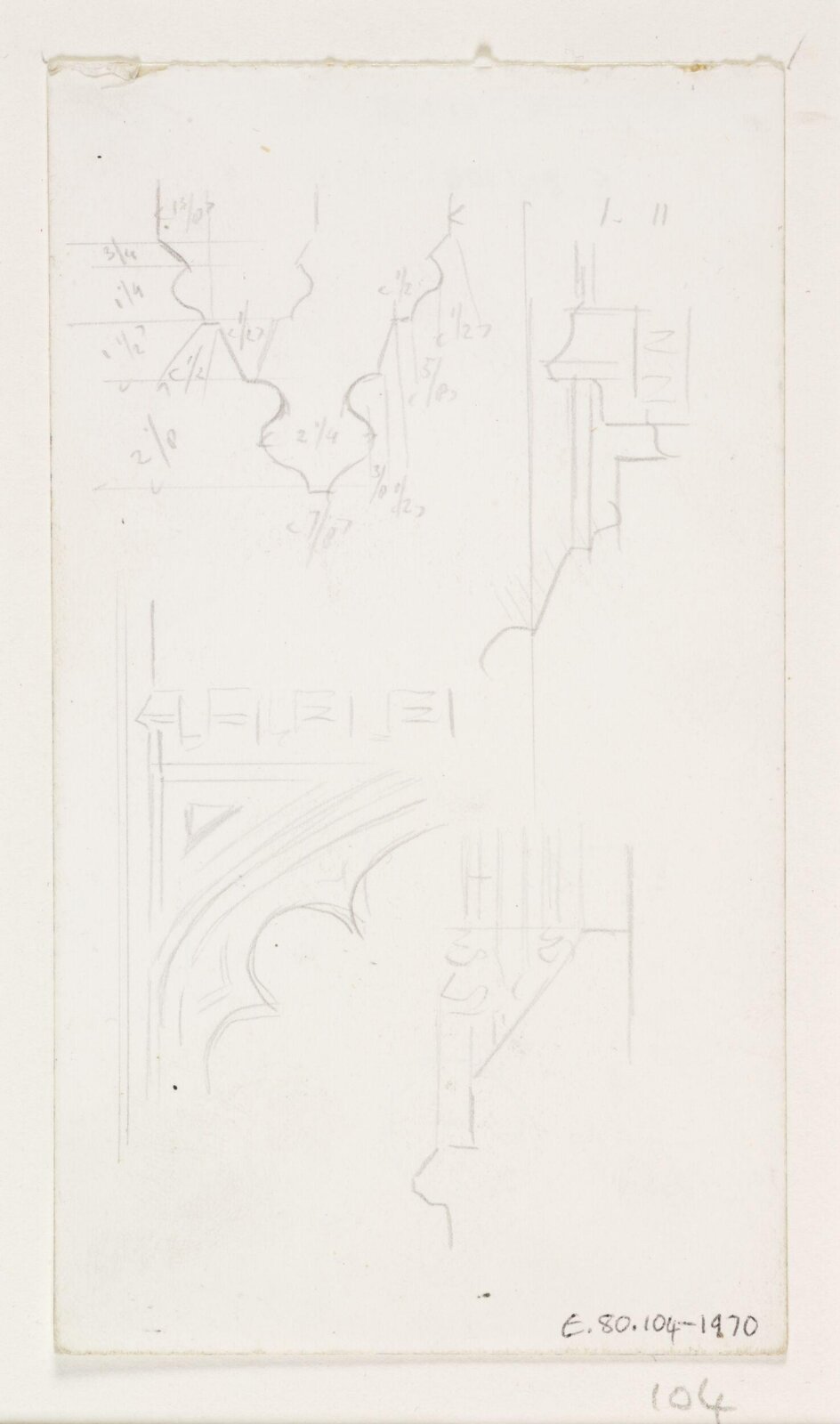 Drawing, A.W.N. Pugin, 1840-52