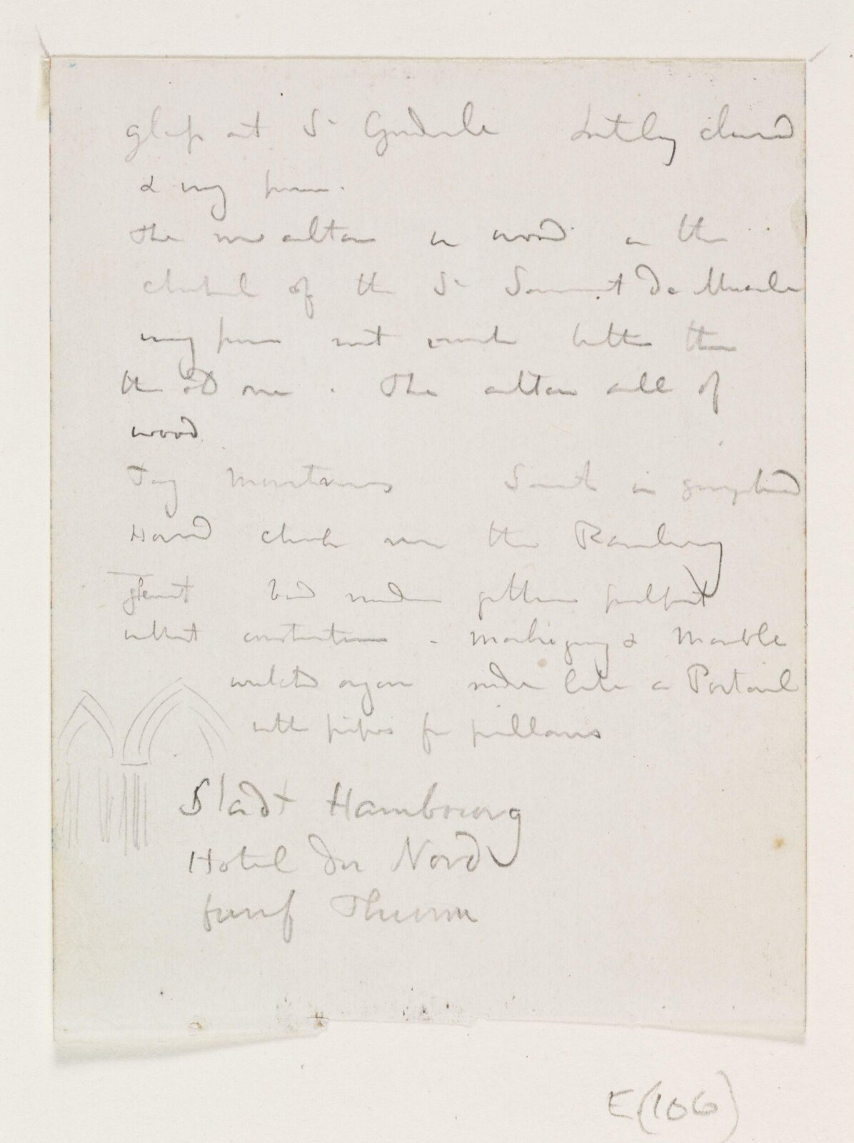 Drawing, A.W.N. Pugin, 1850