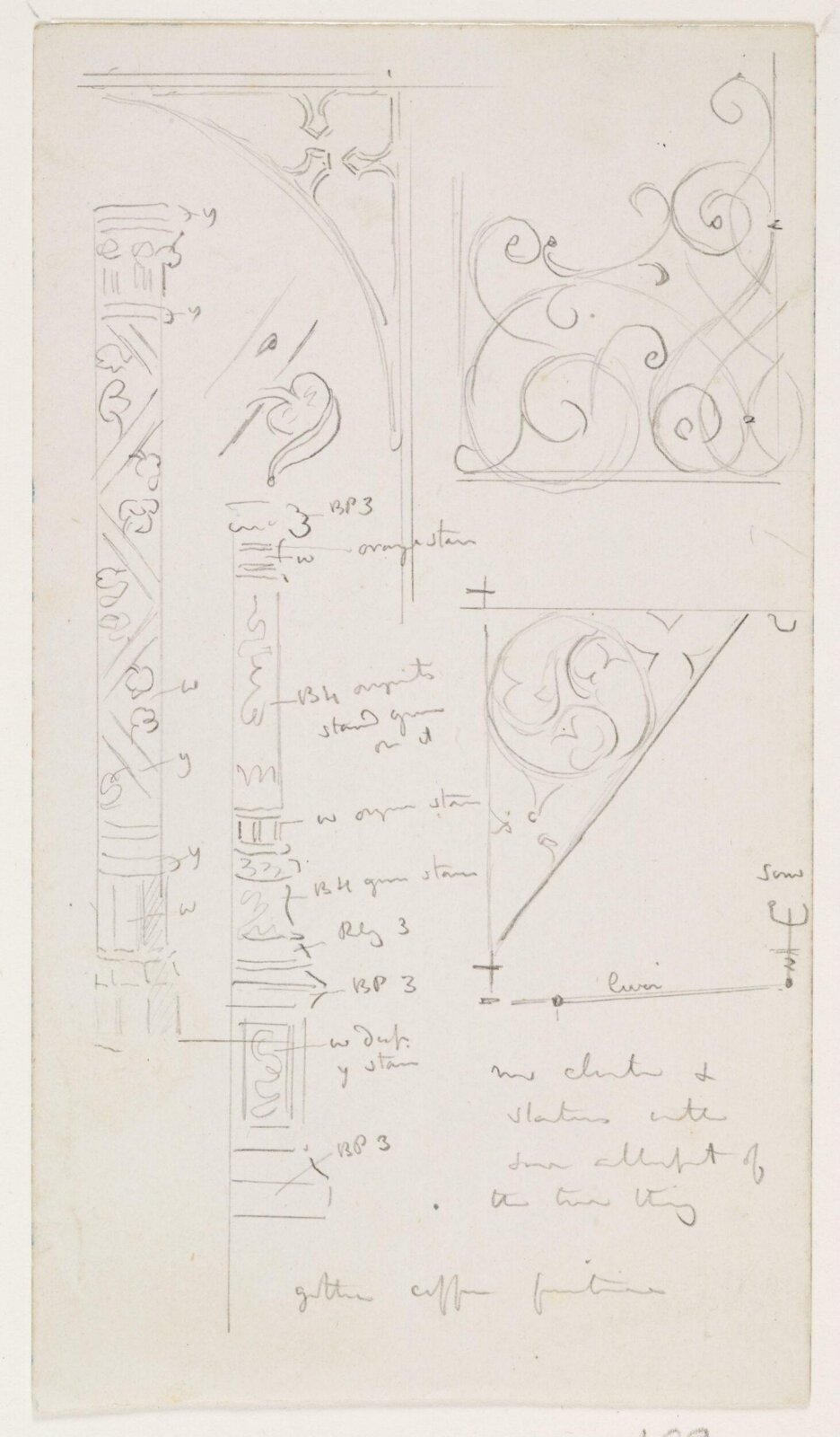 Drawing, A.W.N. Pugin, 1850