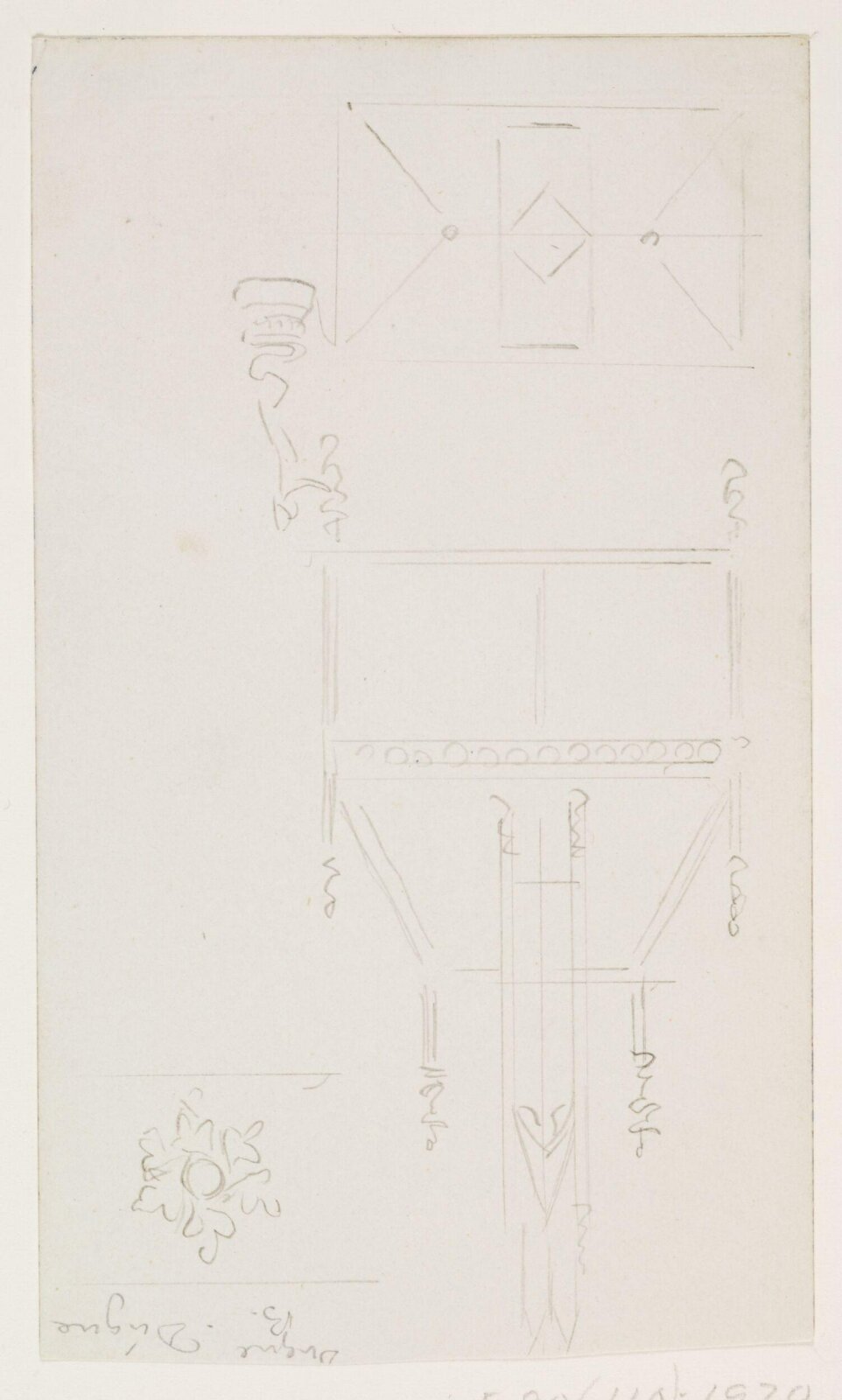 Drawing, A.W.N. Pugin, 1850