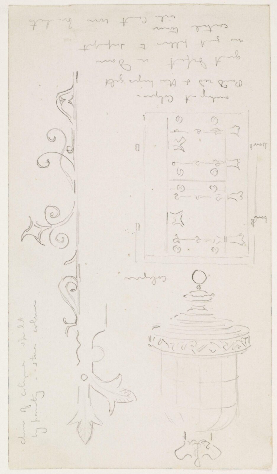 Drawing, A.W.N. Pugin, 1850