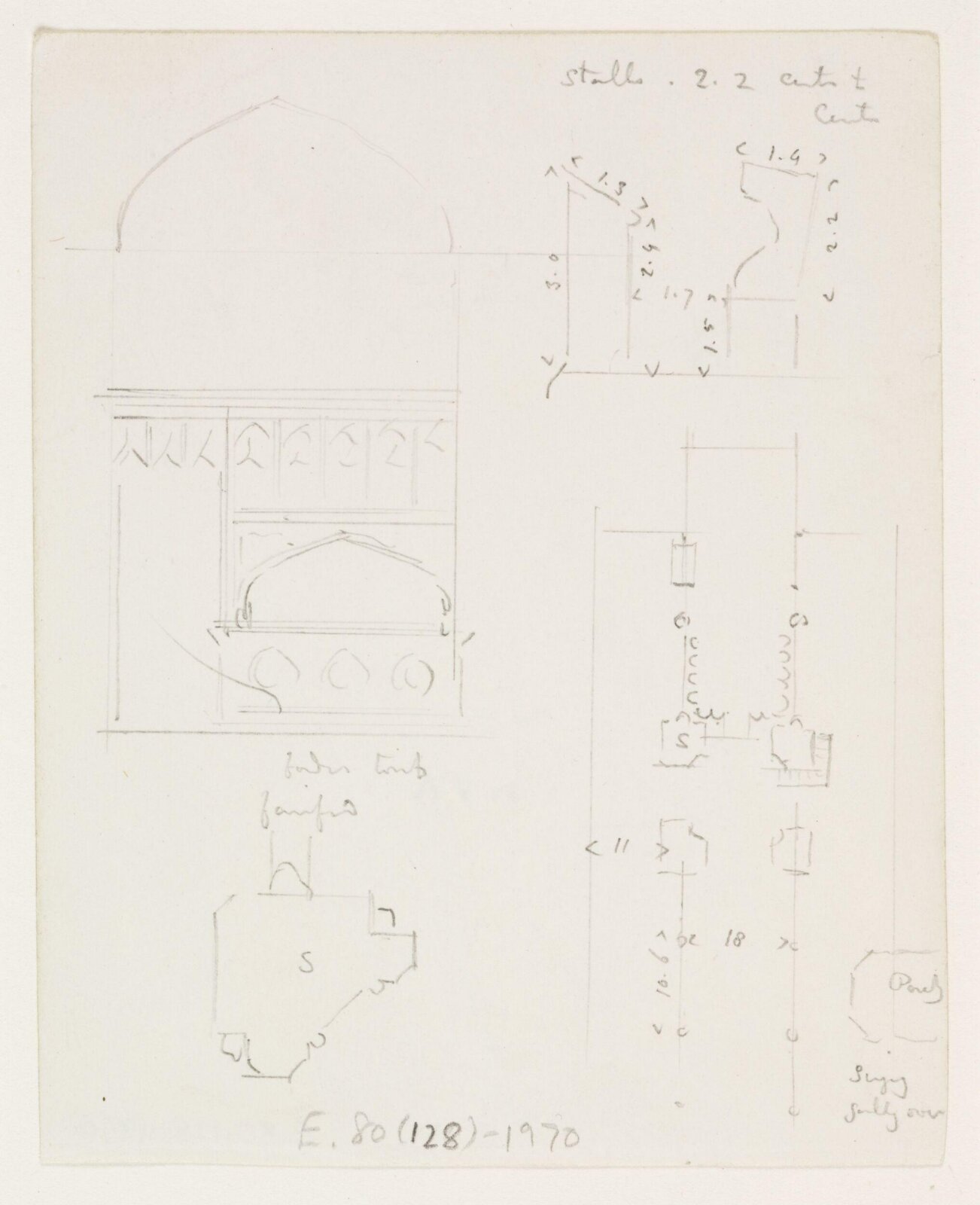 Drawing, A.W.N. Pugin, 1840-52