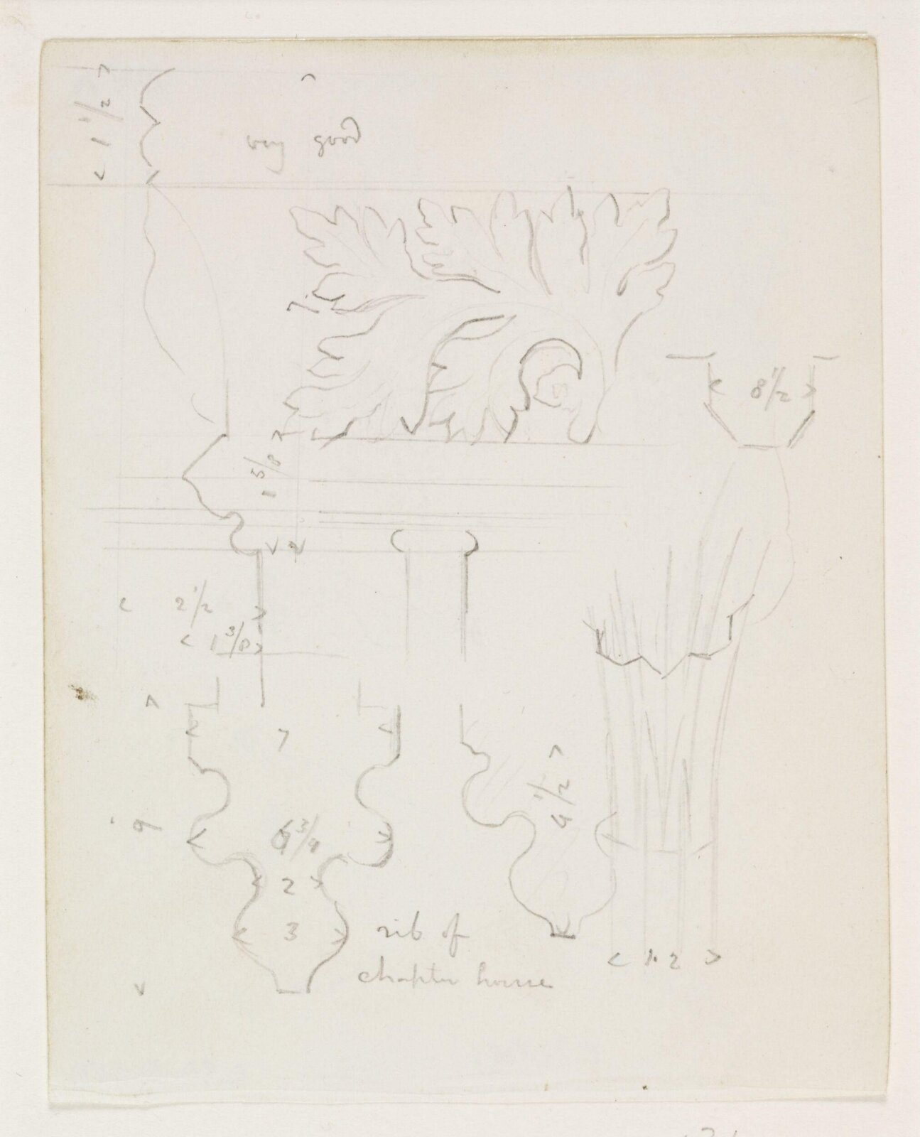 Drawing, A.W.N. Pugin, 1840-52