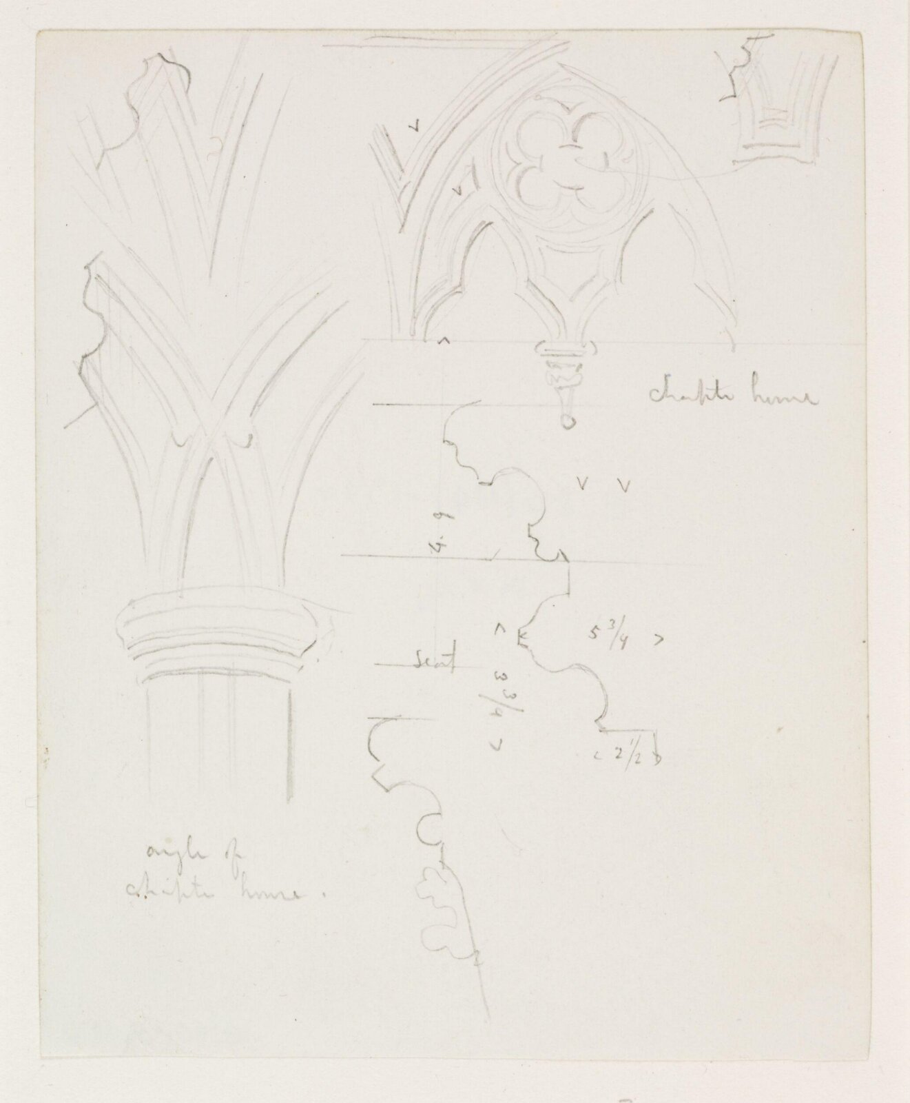 Drawing, A.W.N. Pugin, 1840-52