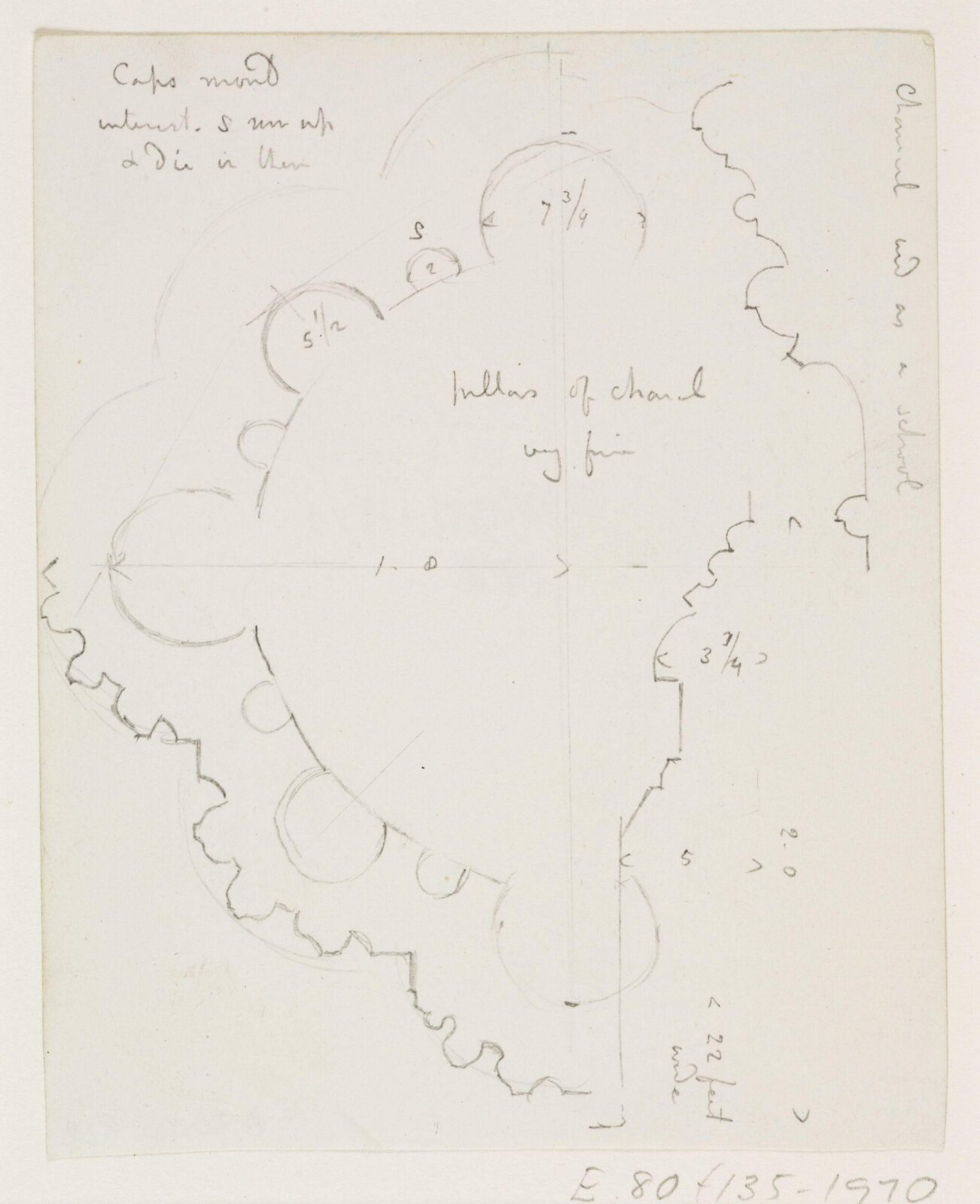 Drawing, A.W.N. Pugin, 1840-52