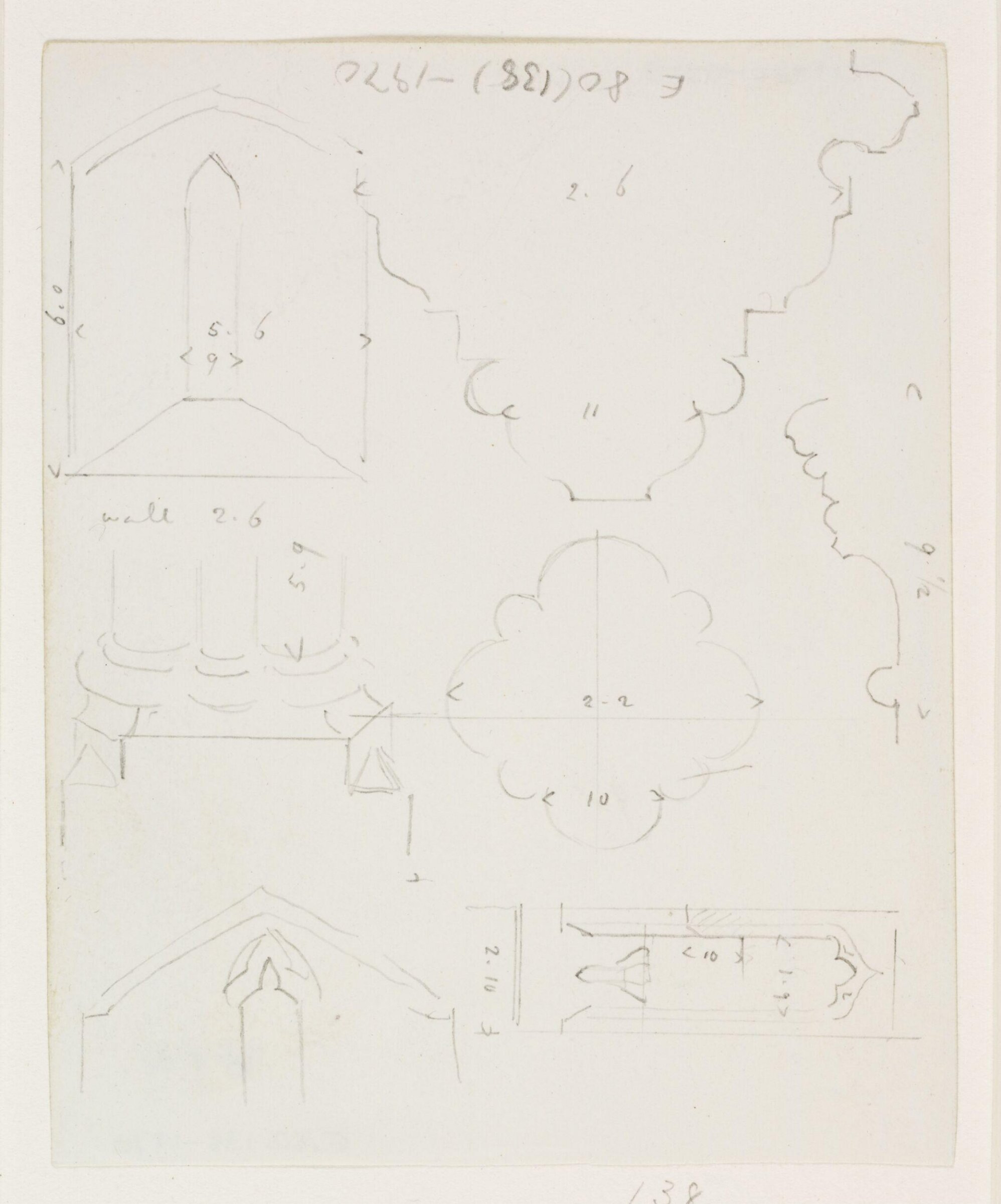 Drawing, A.W.N. Pugin, 1840-52