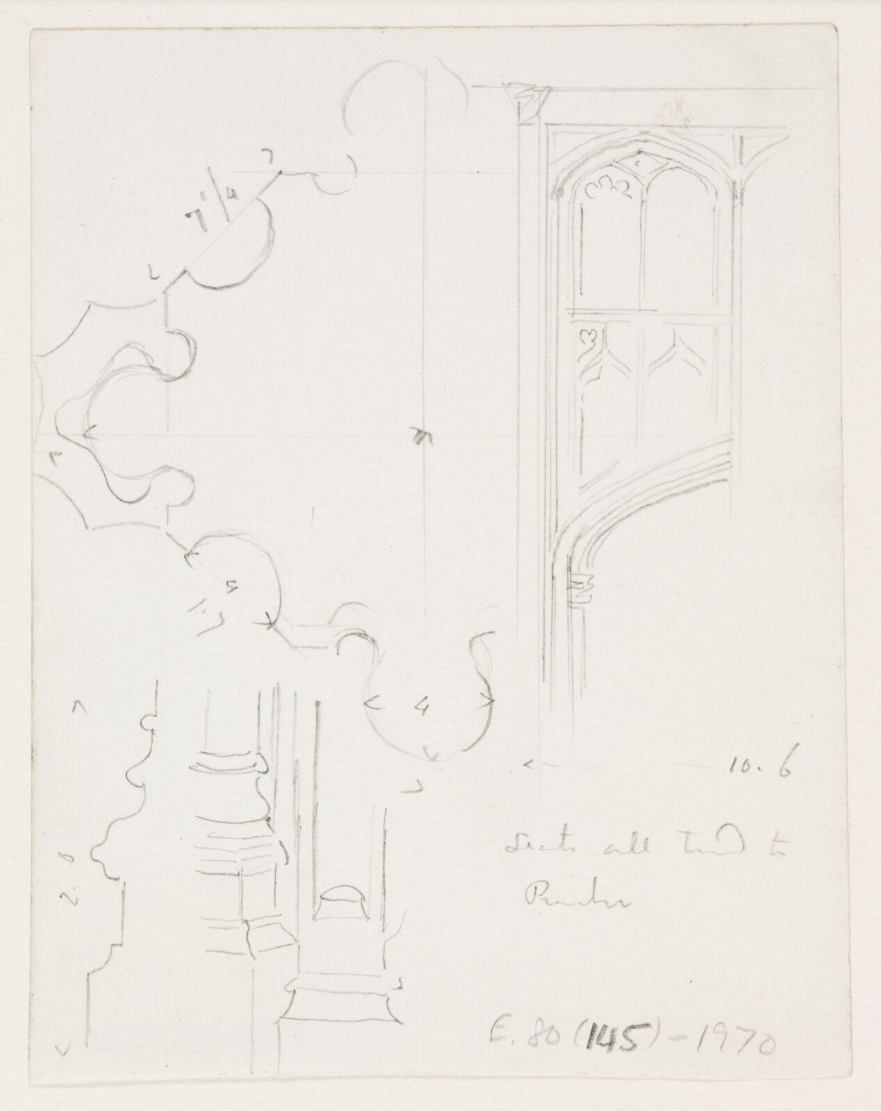 Drawing, A.W.N. Pugin, 1840-52
