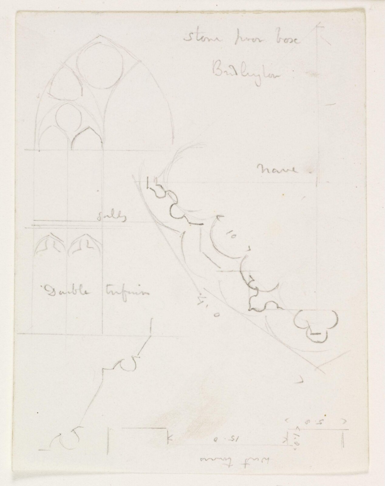 Drawing, A.W.N. Pugin, 1840-52