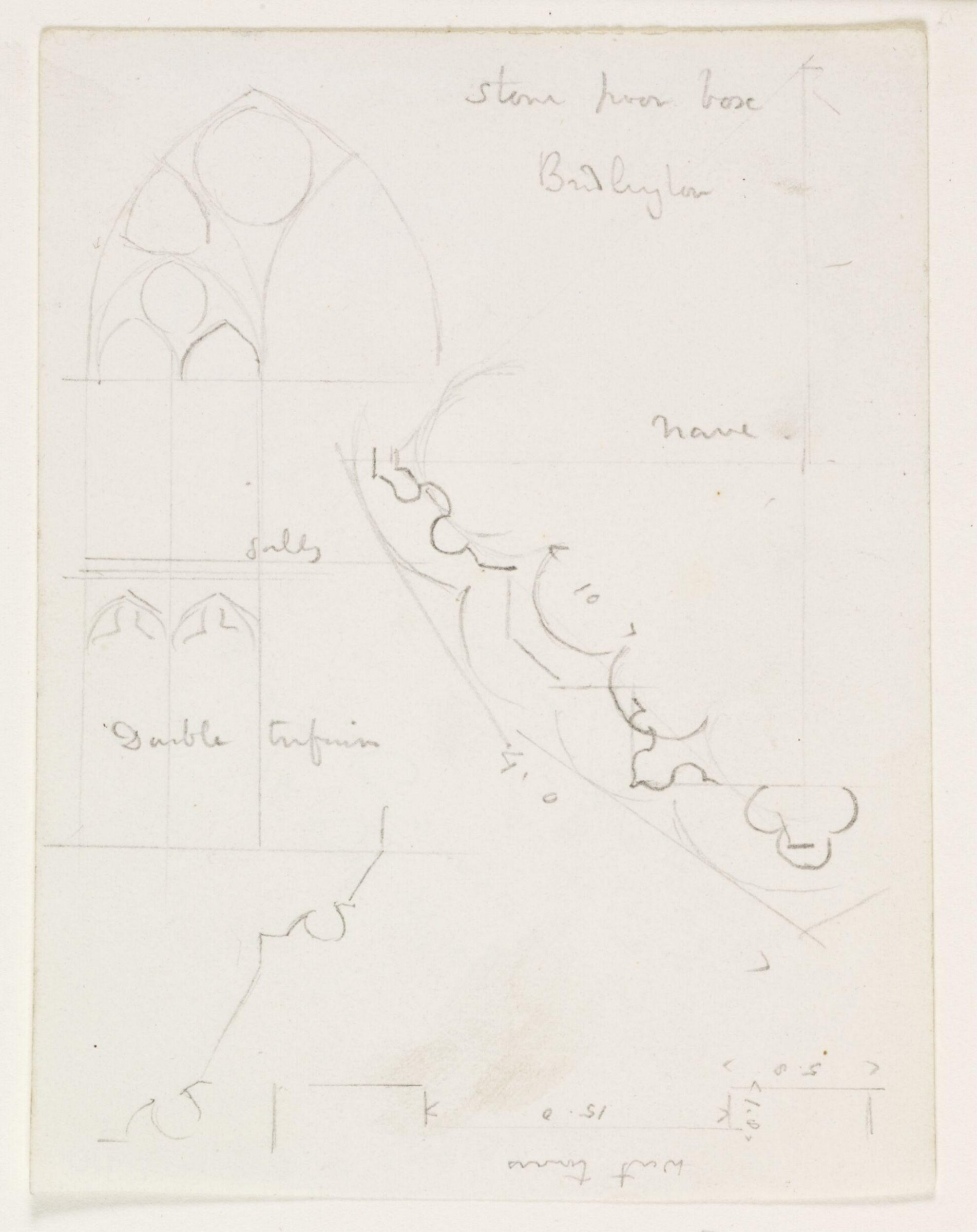 Drawing, A.W.N. Pugin, 1840-52