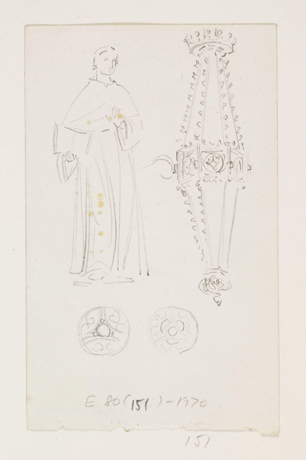 Drawing, A.W.N. Pugin, 1840-52