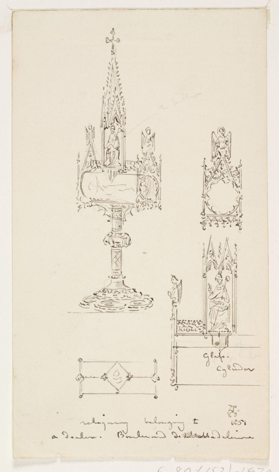Drawing, A.W.N. Pugin, 1851