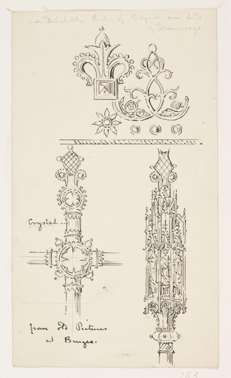 Drawing, A.W.N. Pugin, 1851
