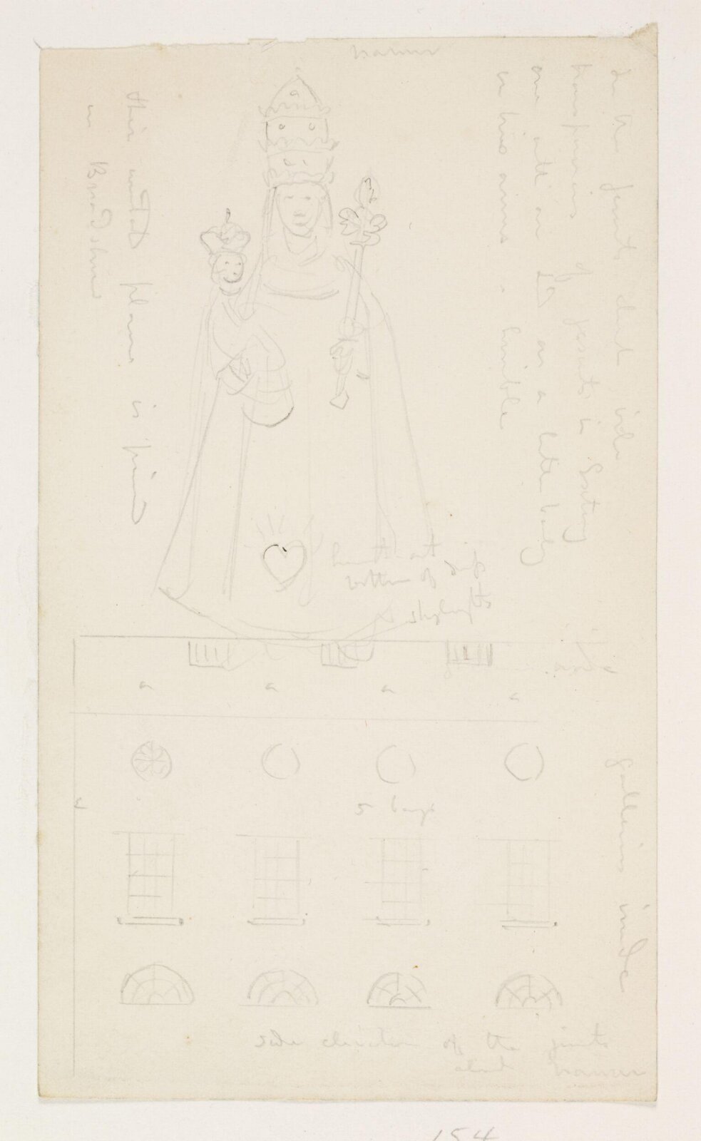 Drawing, A.W.N. Pugin, 1851