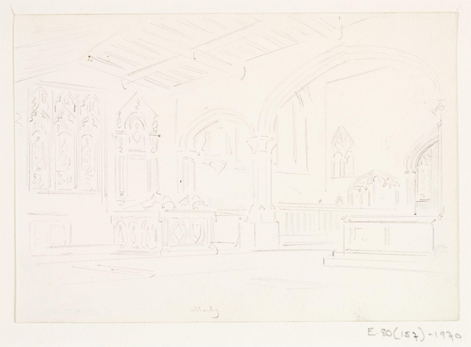 drawing, A.W.N. Pugin, c. 1840-52