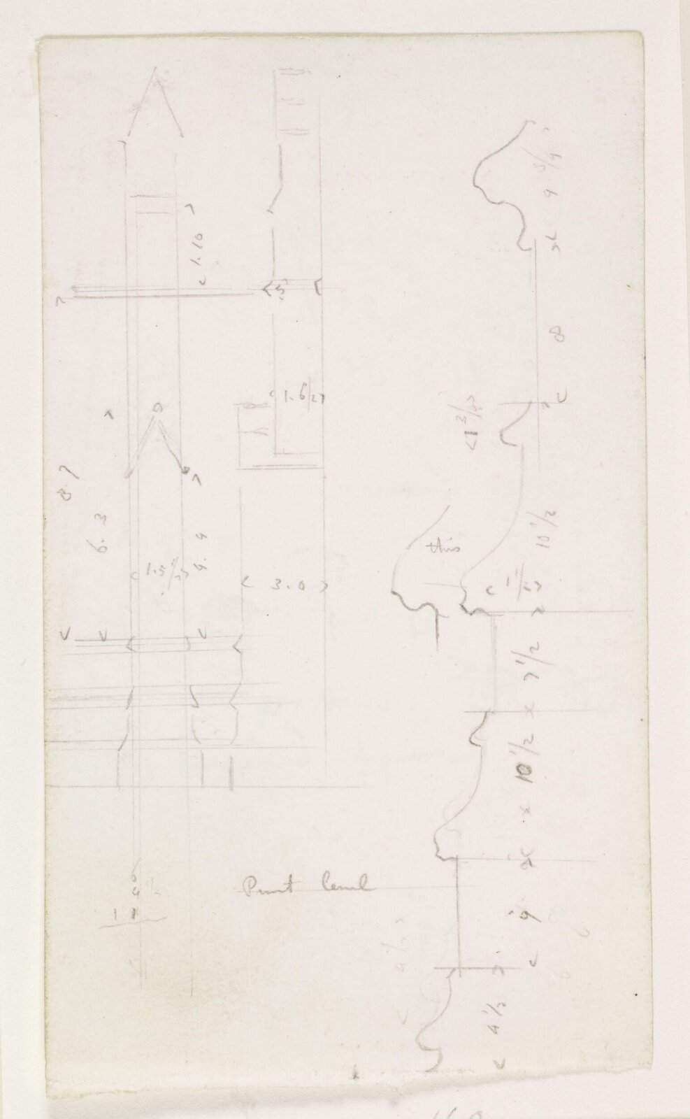 Drawing, A.W.N. Pugin, 1840-52