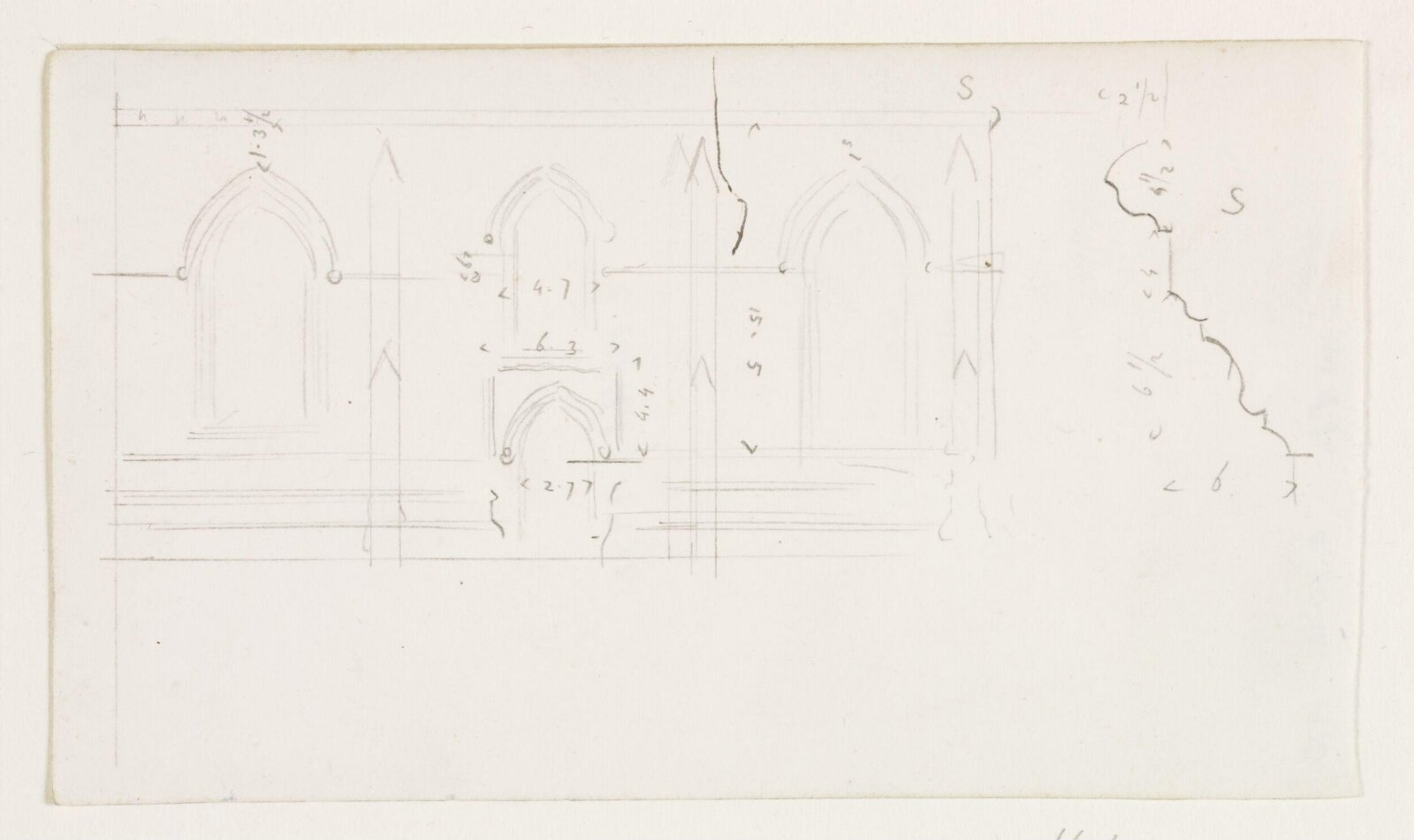 Drawing, A.W.N. Pugin, 1840-52