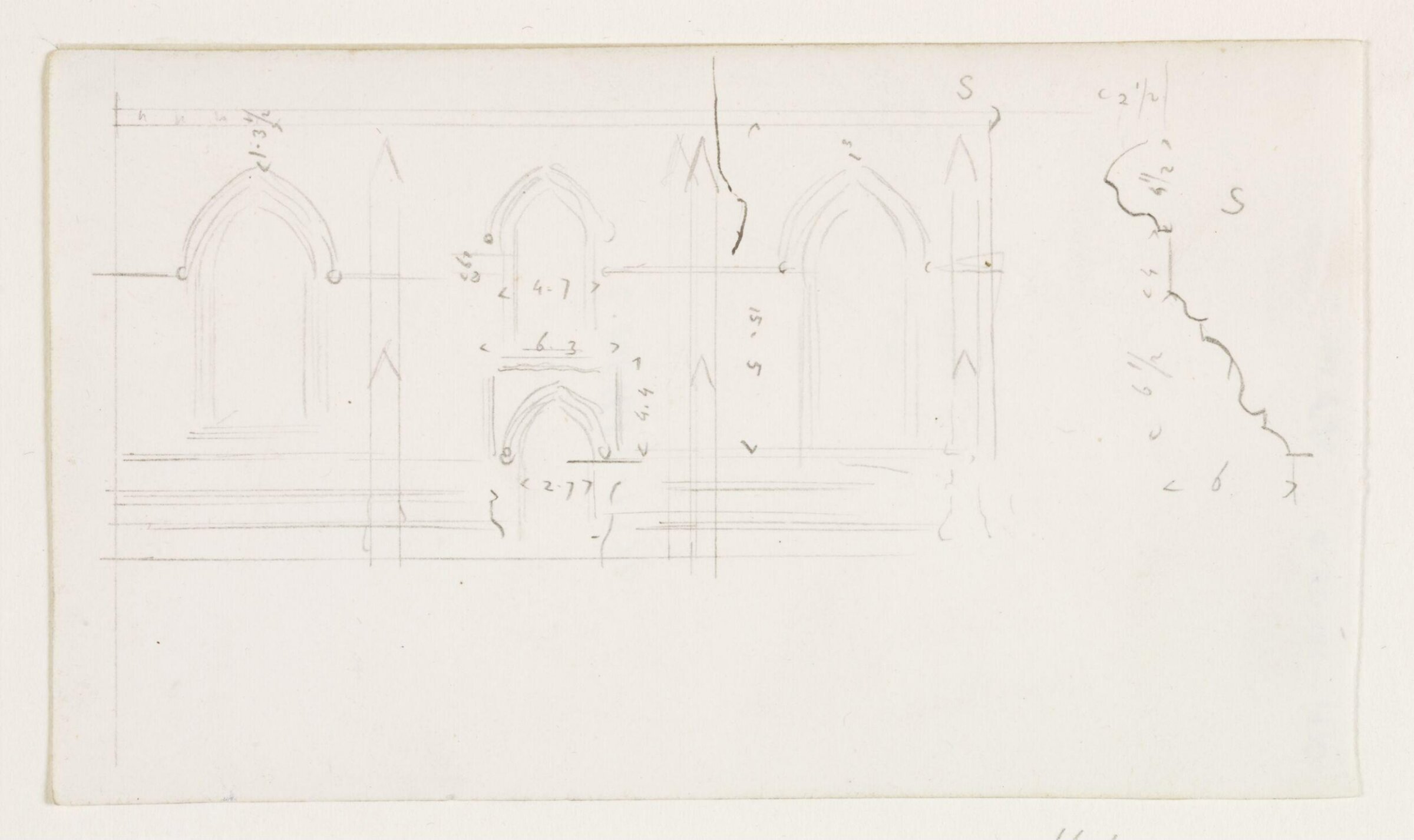 Drawing, A.W.N. Pugin, 1840-52