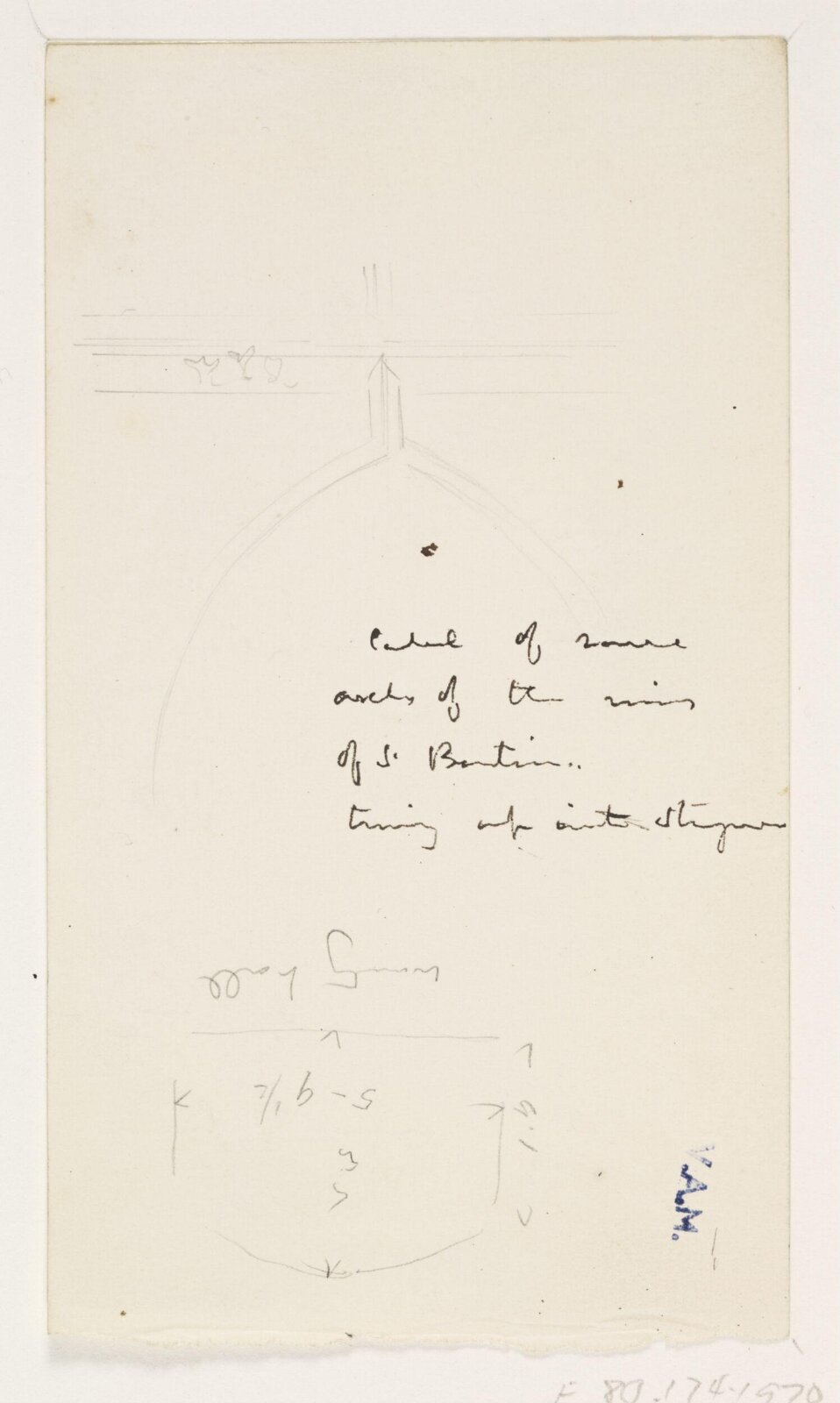 drawing, A.W.N. Pugin, c. 1840-52