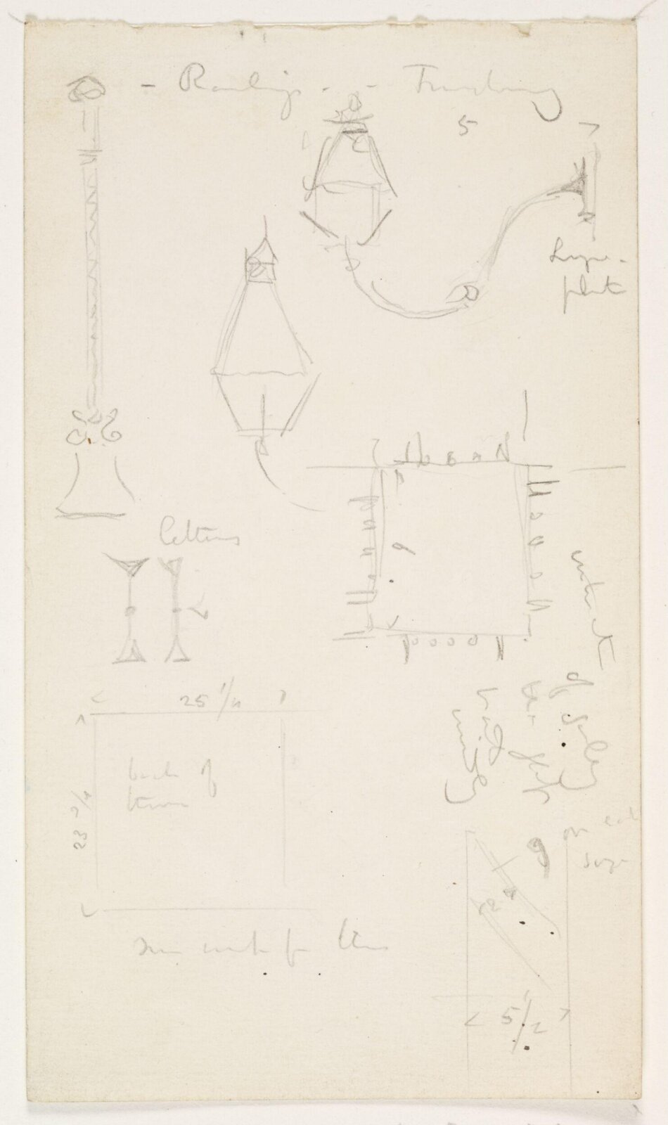 drawing, A.W.N. Pugin, c. 1840-52