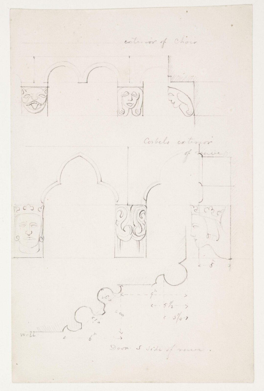 drawing, A.W.N. Pugin, c. 1840-52
