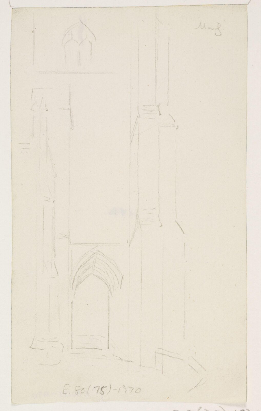 drawing, A.W.N. Pugin, 1850