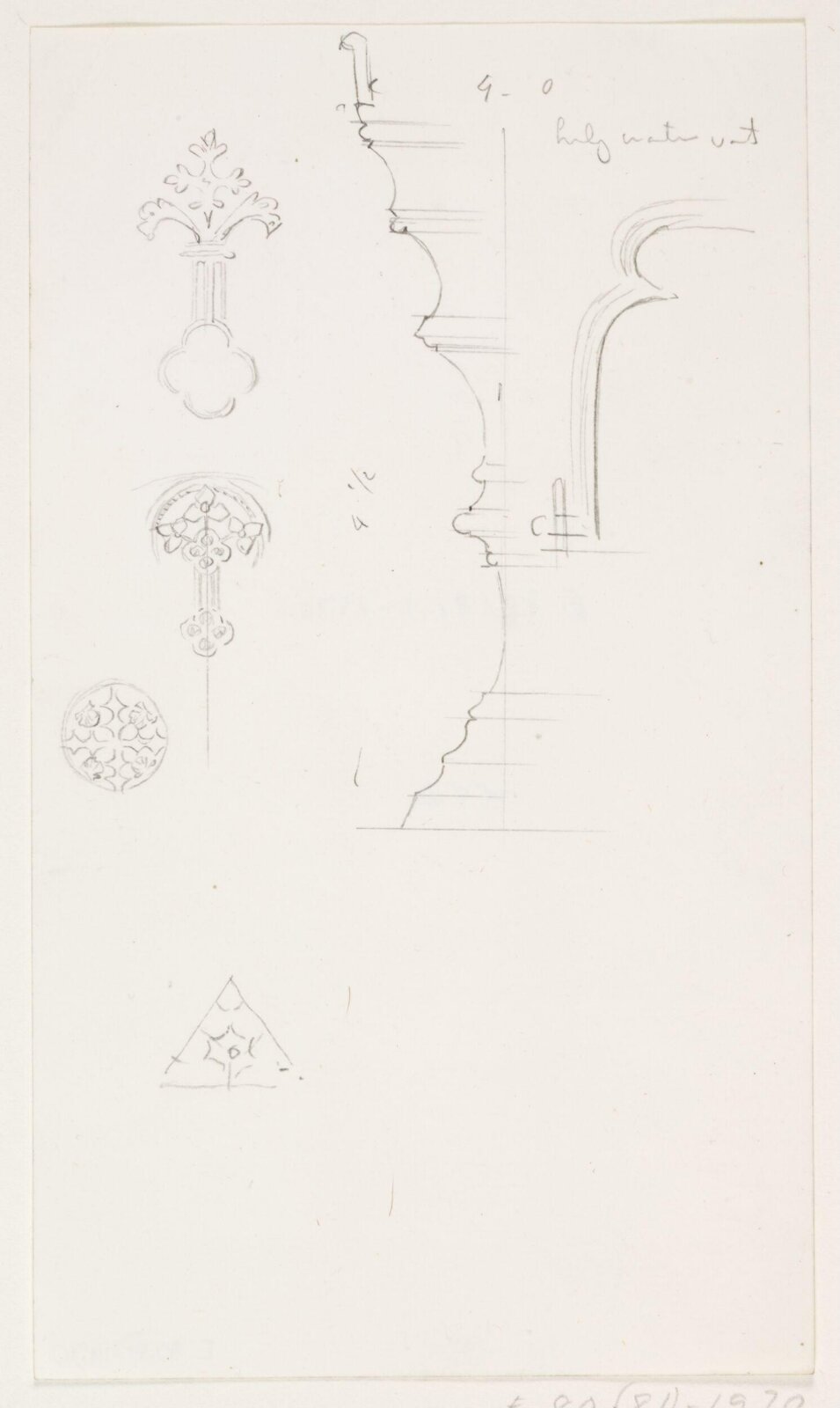 Topographical drawing, A.W.N. Pugin, c. 1839-1852
