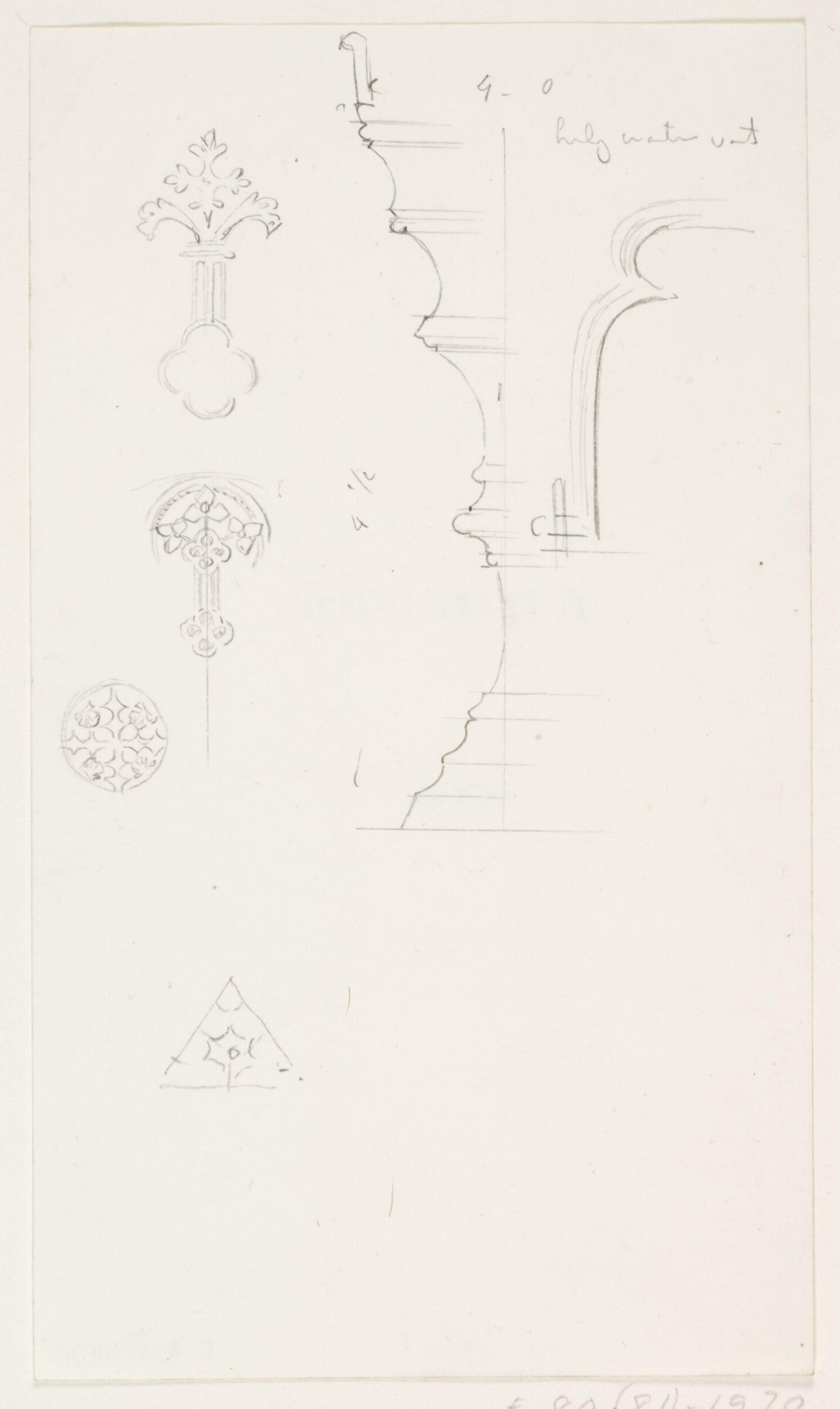 Topographical drawing, A.W.N. Pugin, c. 1839-1852