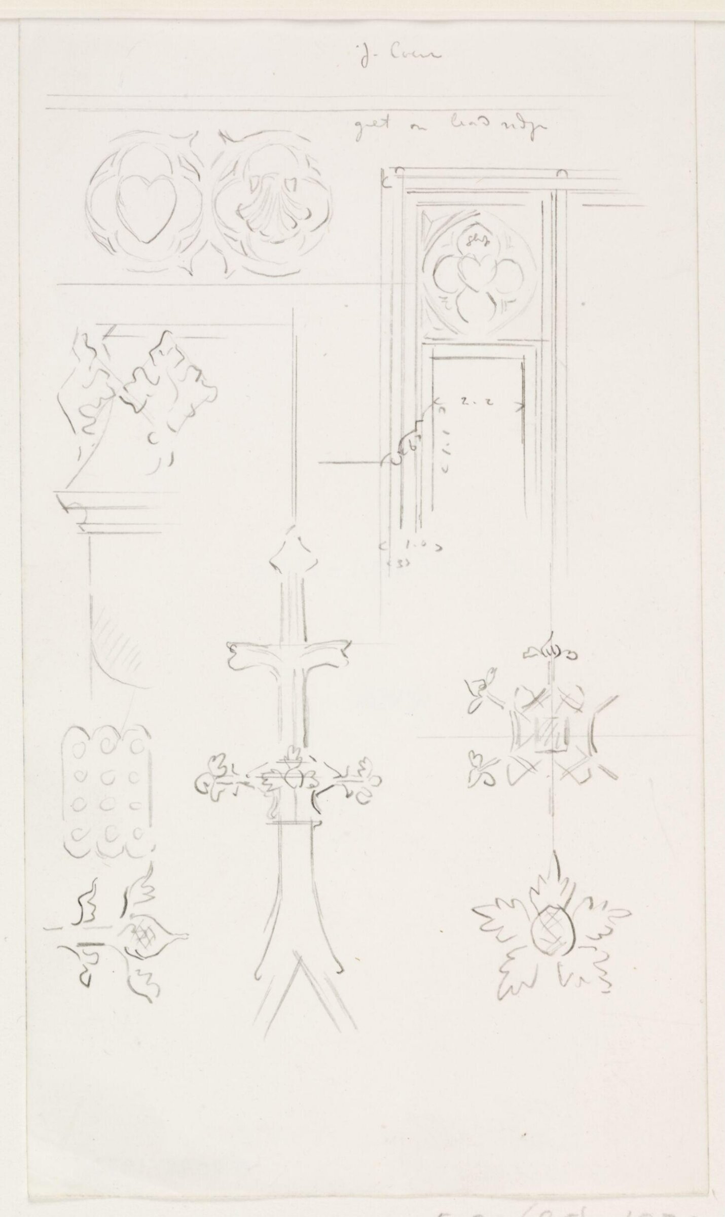 Drawing, A.W.N. Pugin, c. 1839-1852