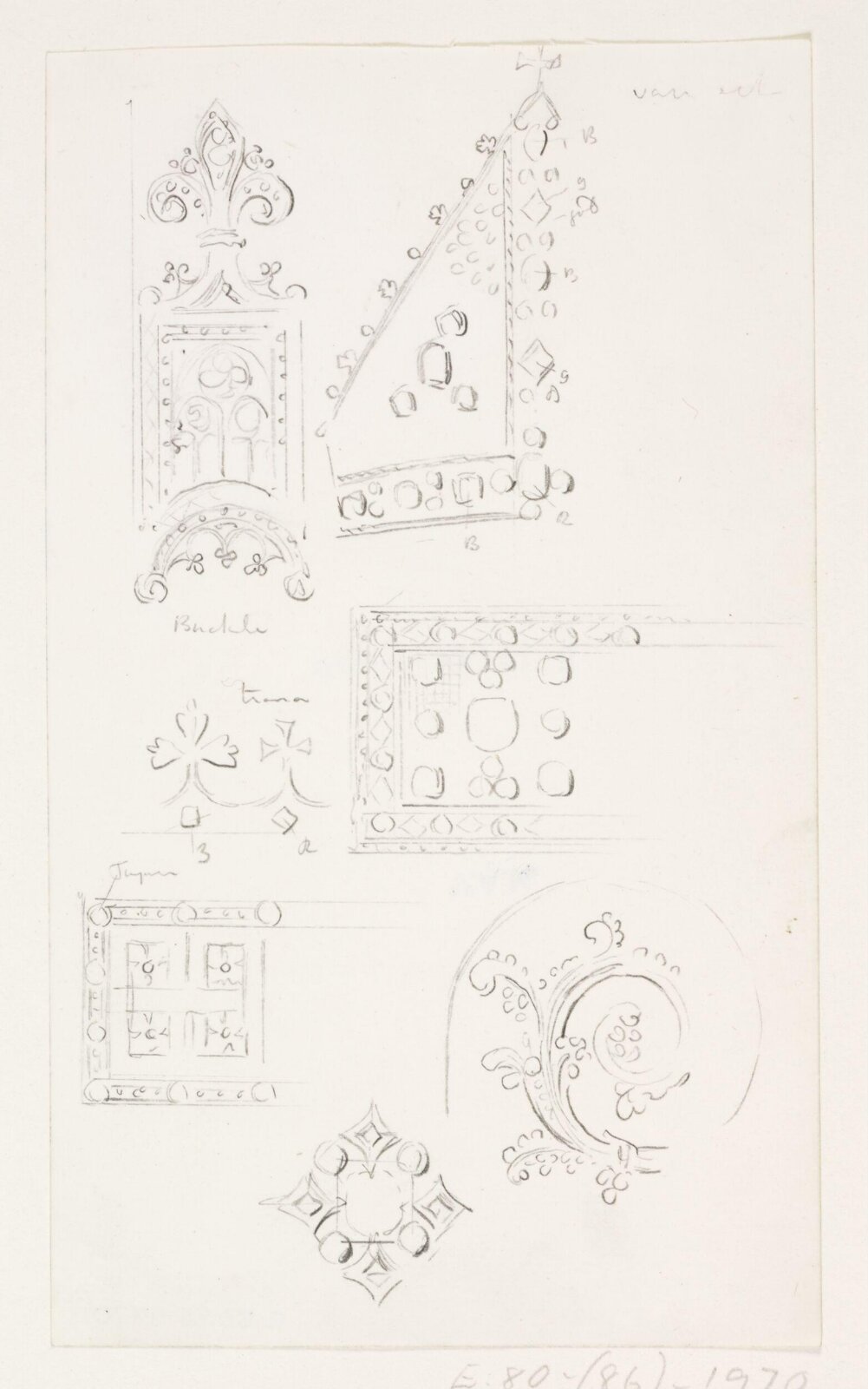 Drawing, A.W.N. Pugin, c. 1839-1852