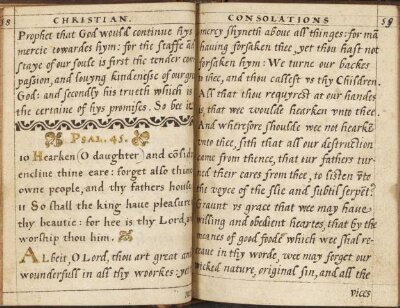 Calligraphic book of prayers headed 'Summarie expositions'