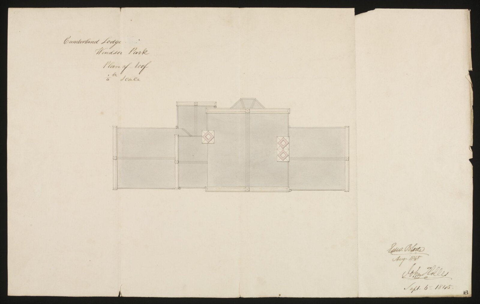 Drawing, Edward Blore, 1845