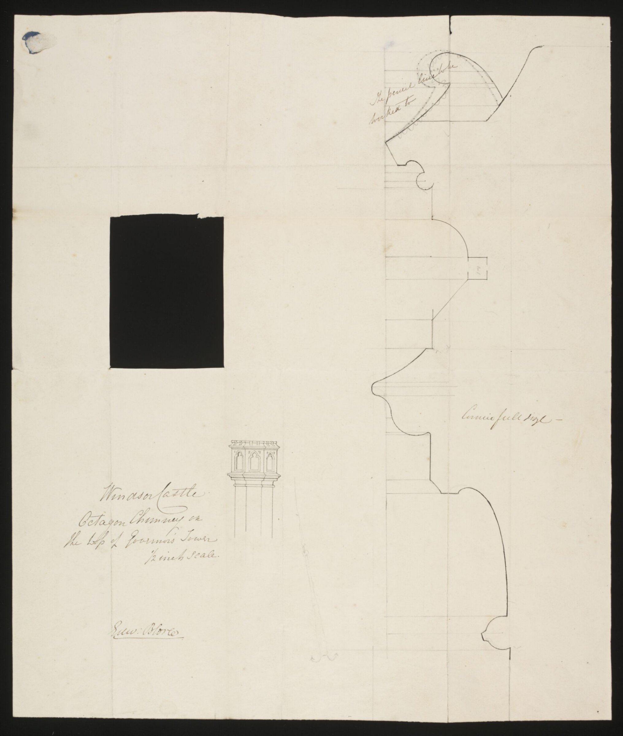 Drawing, Edward Blore, c. 1840s