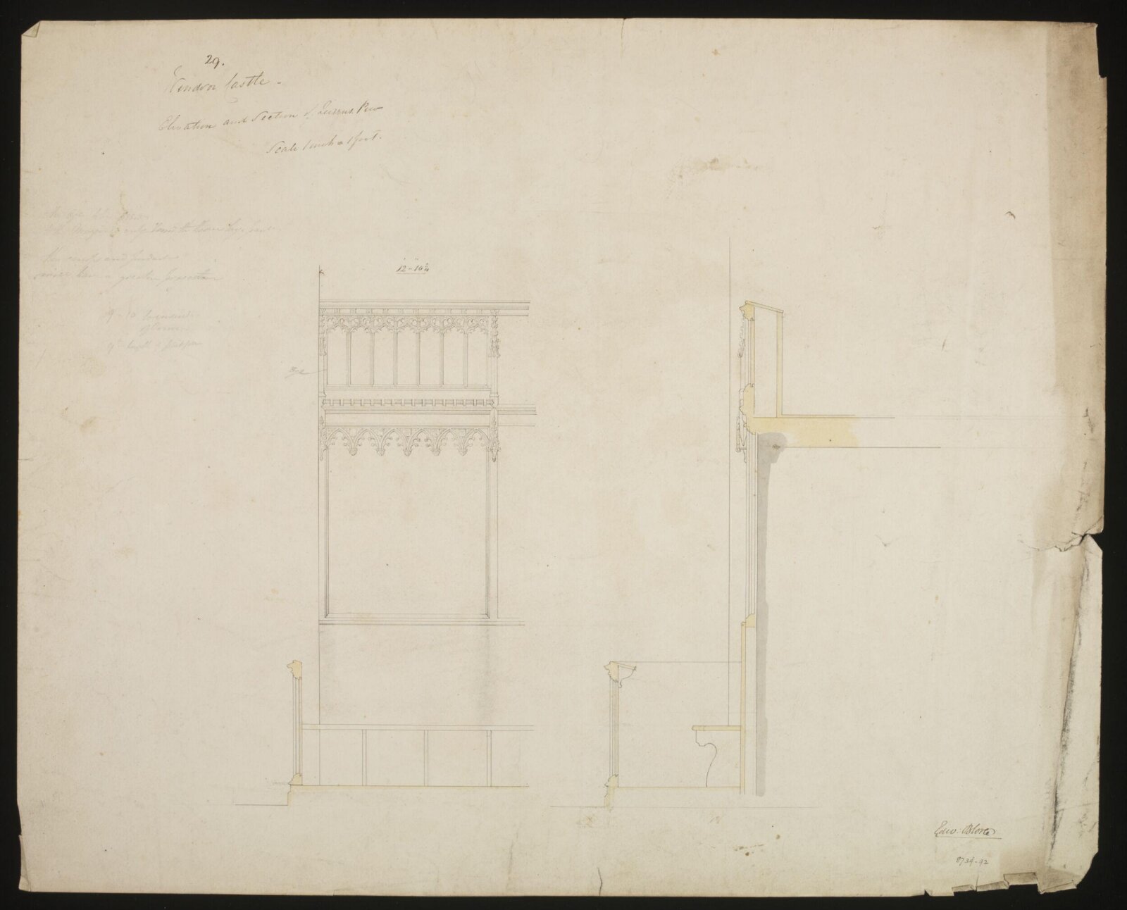 Drawing, Edward Blore, c. 1840s
