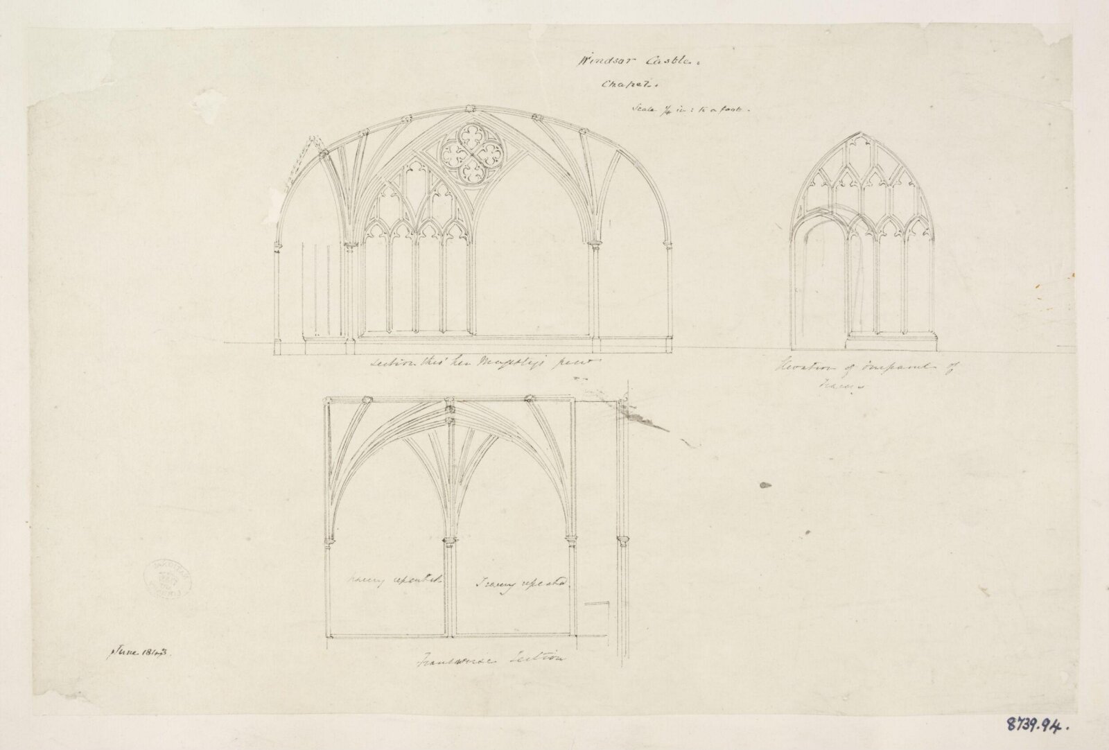 Drawing, Edward Blore, c. 1840s