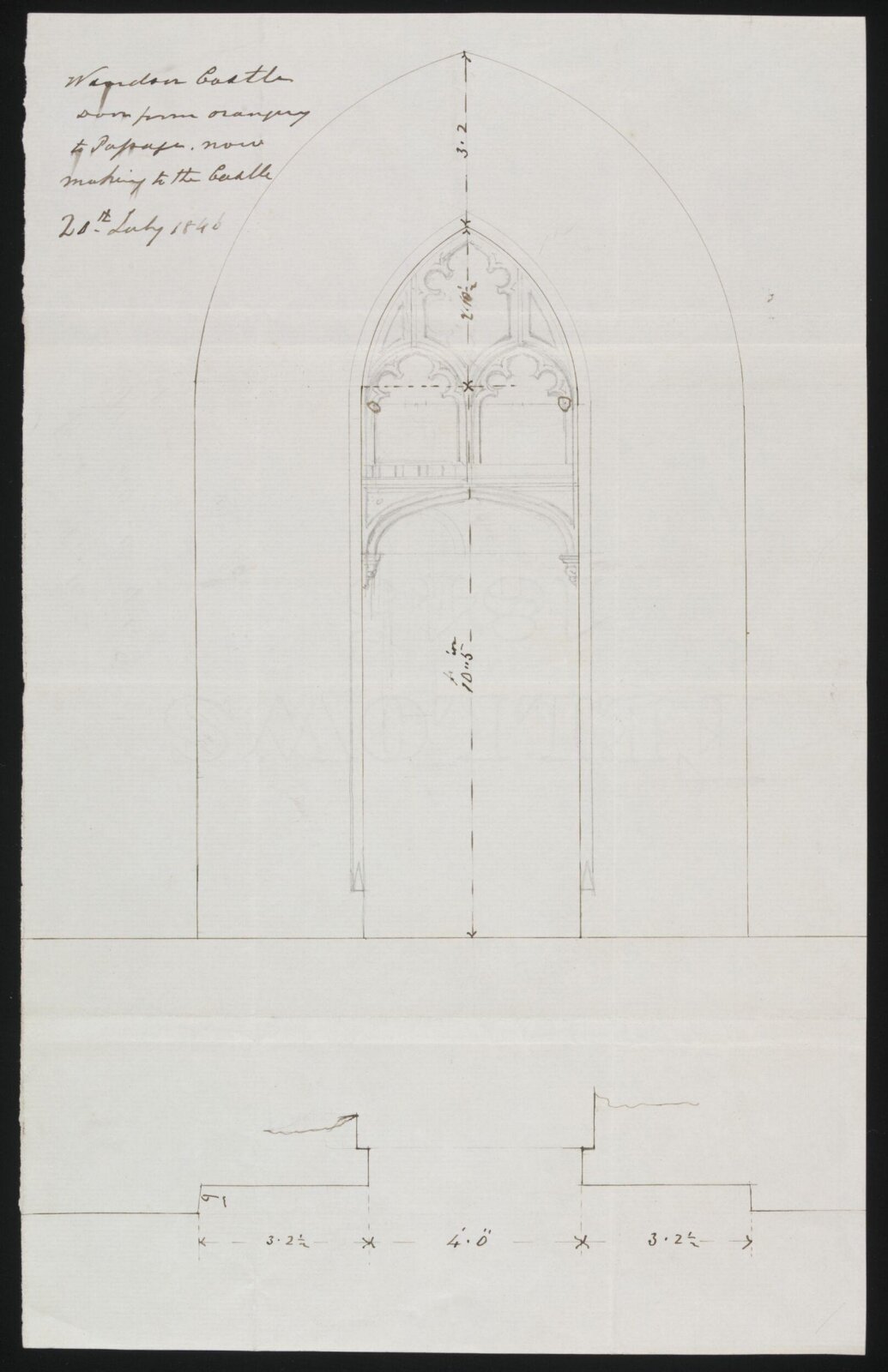 Drawing, Edward Blore, 28/07/1846