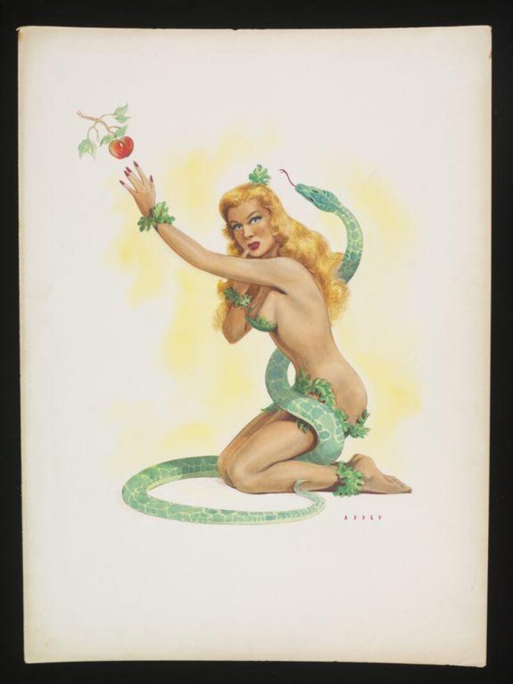 'Pin-up' girl as Eve with the serpent top image