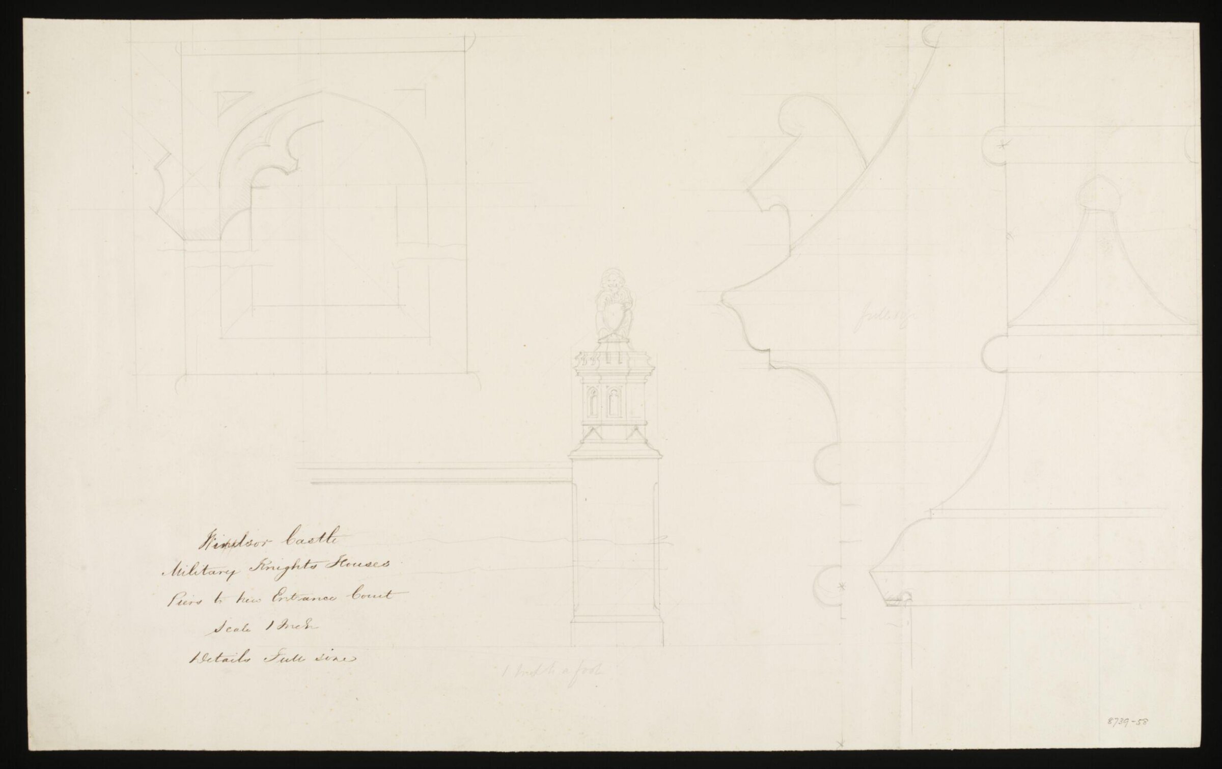 Drawing, Edward Blore, c. 1840s