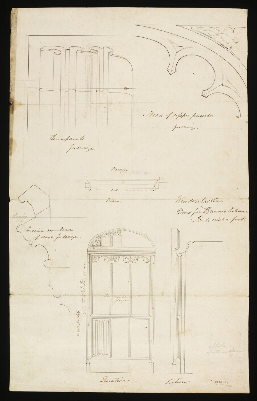 Drawing, Edward Blore, c. 1840s