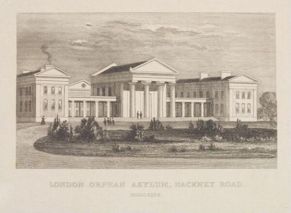 antique print 1871 Watford LONDON The London Orphan Asylum 